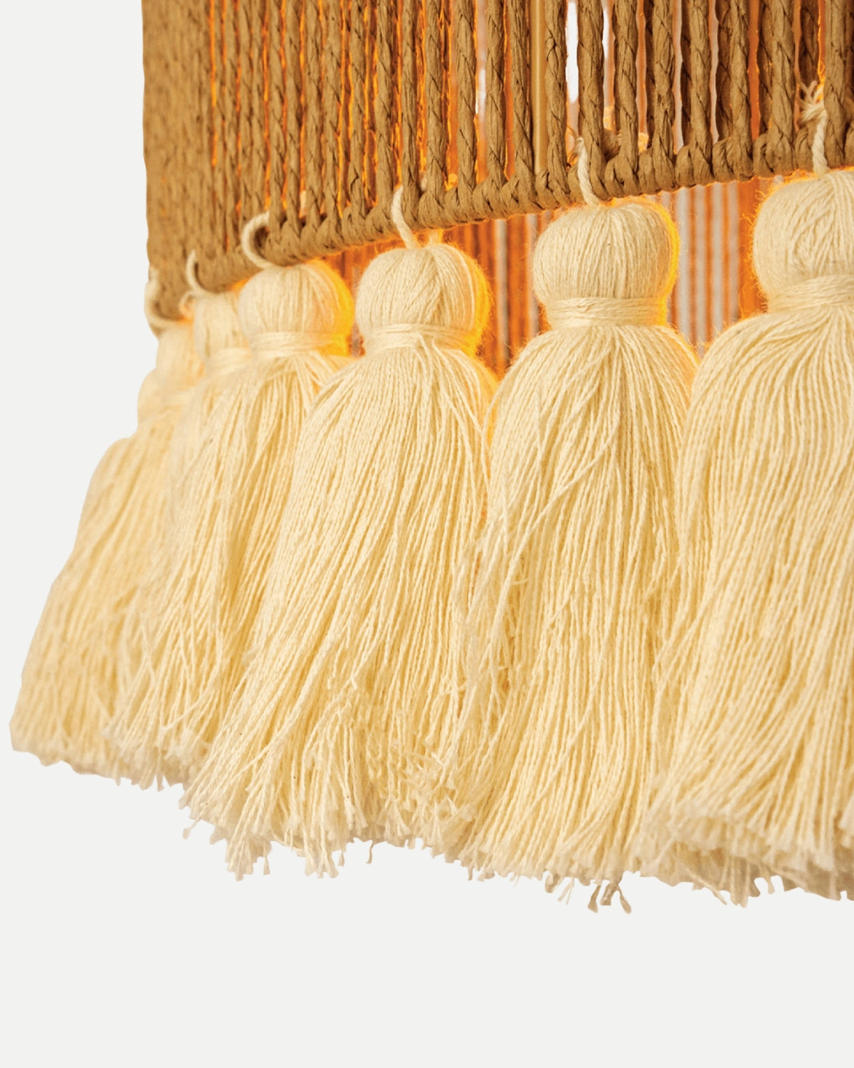 Paper Rope Pendant Light - Brown Beige