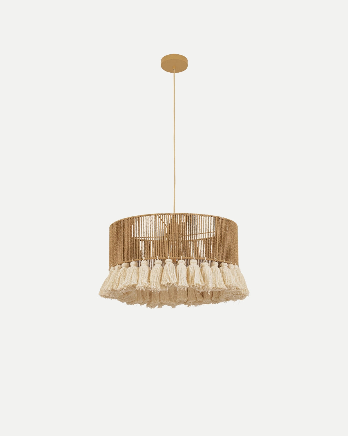 Paper Rope Pendant Light - Brown Beige