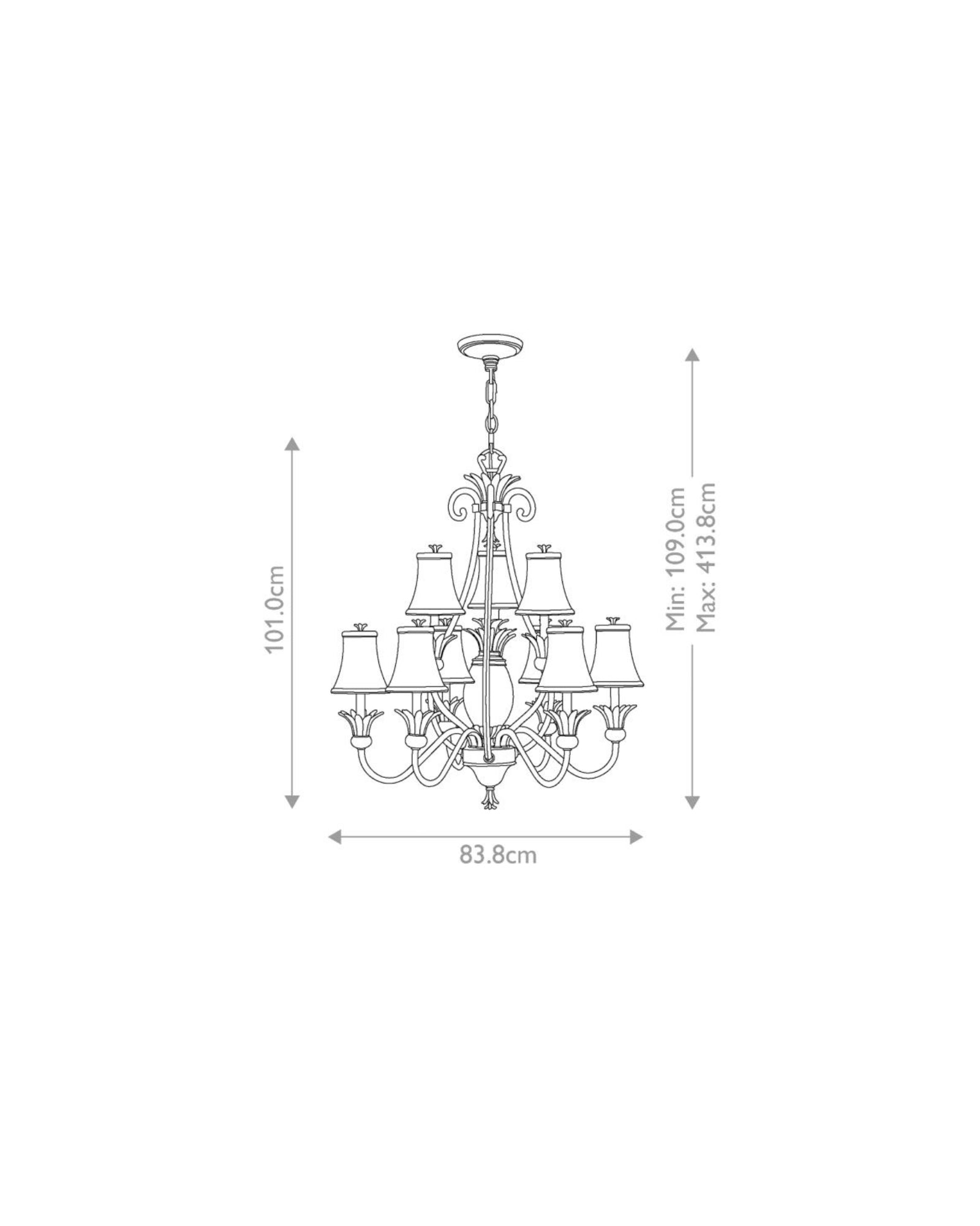 Plantation 10lt Chandelier