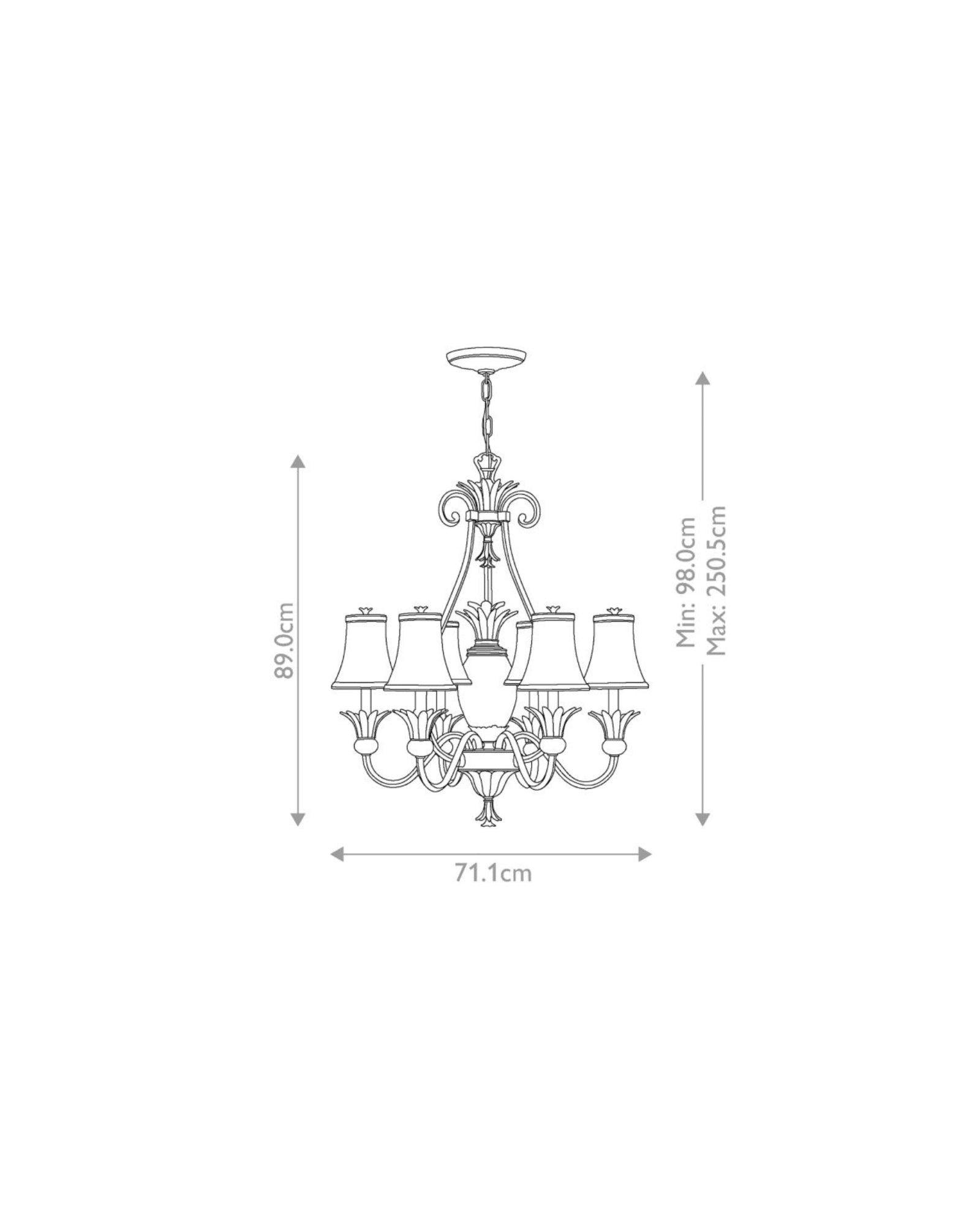 Plantation 7lt Chandelier