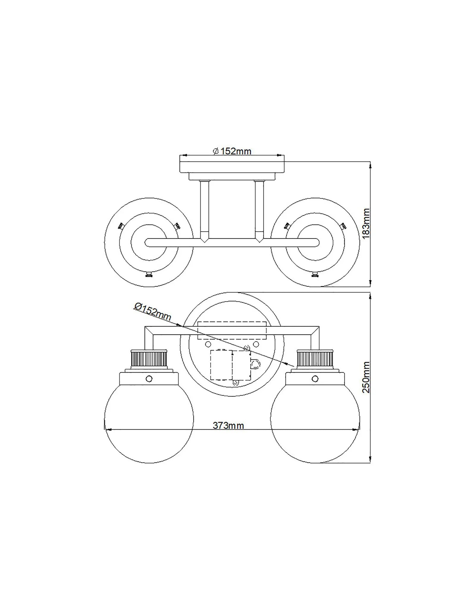 Poppy 2lt Wall Light