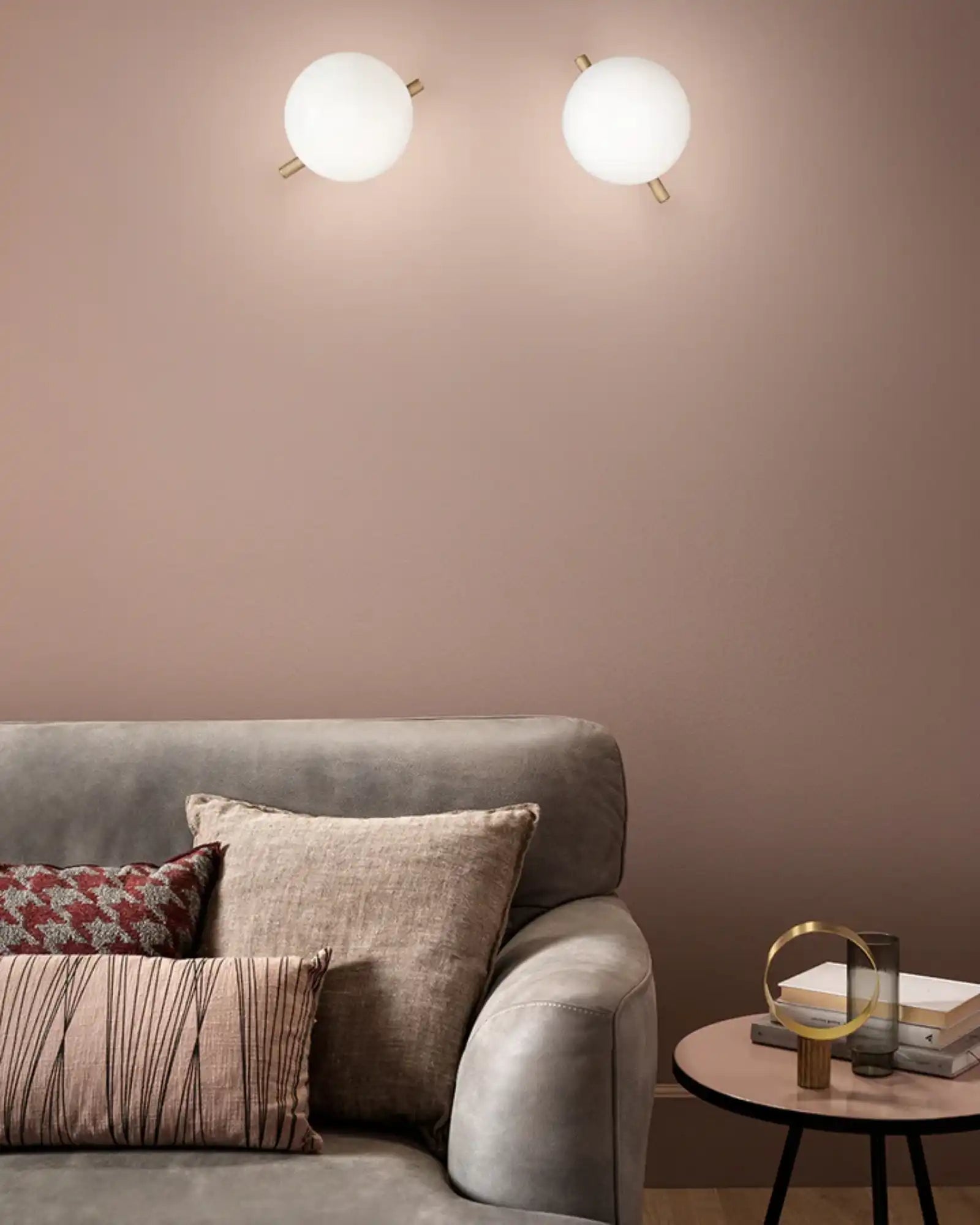 Posy Wall Light by Masiero Lighting featured within a contemporary living room | Nook Collections