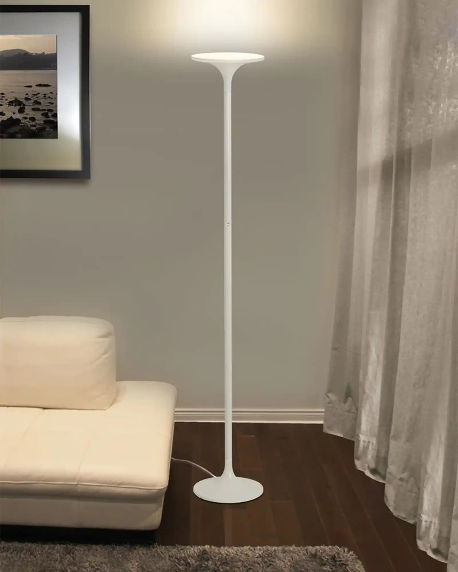 Roma Floor Lamp by Studio Italia featured in a contemporary living room | Nook Collections