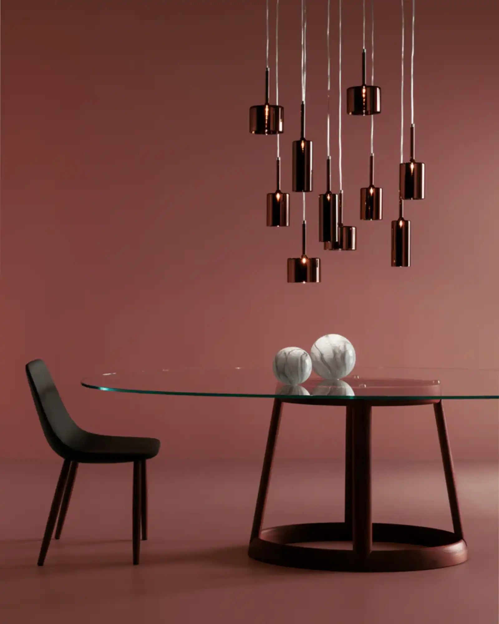 Spillray Pendant Light by Axo Light featured within a contemporary dining area | Nook Collections