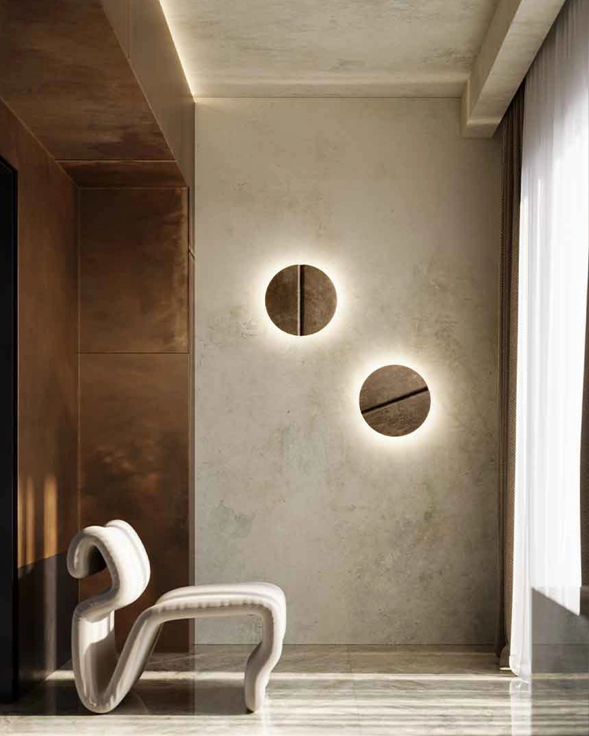 Split Round Wall Light