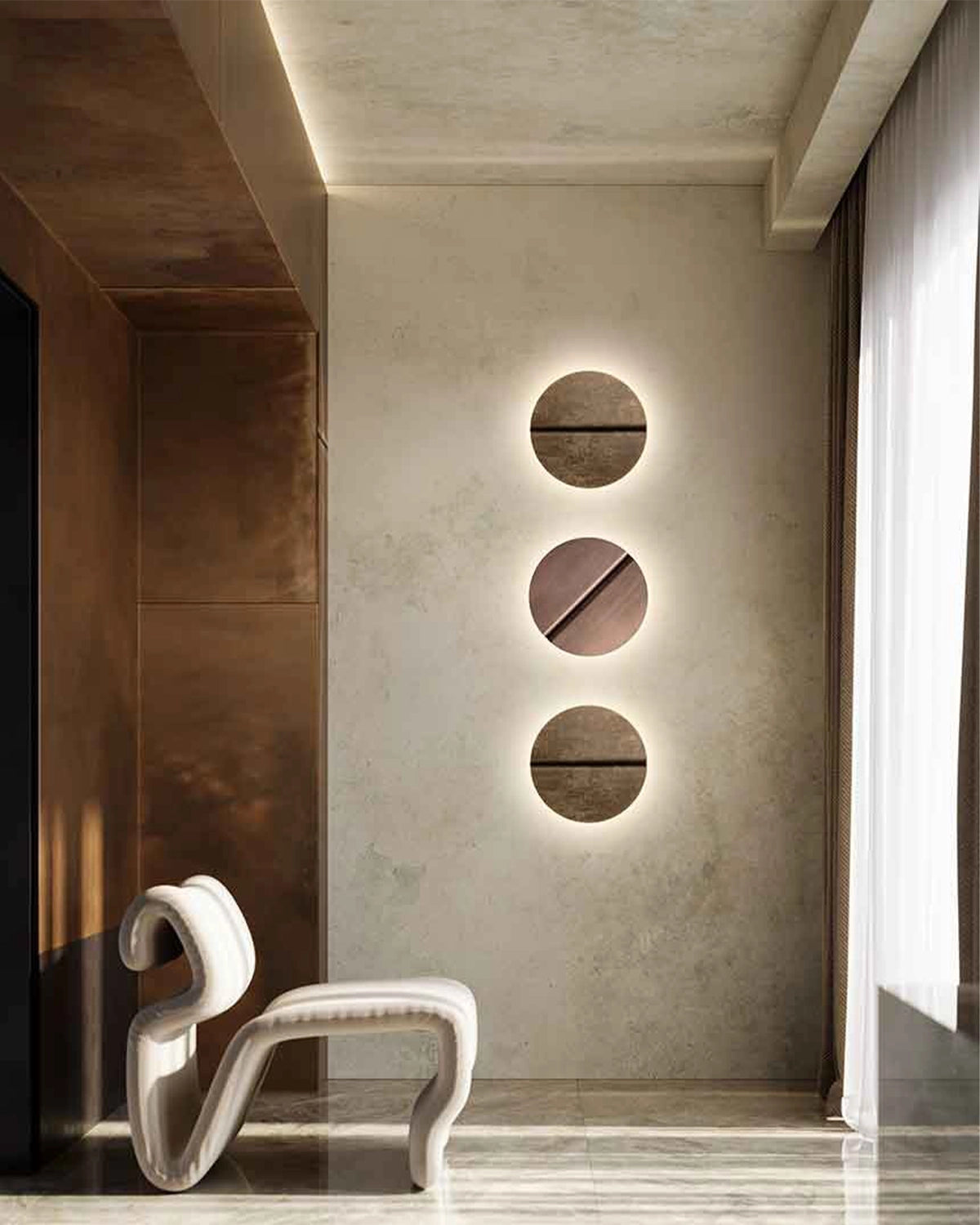 Split Round Wall Light