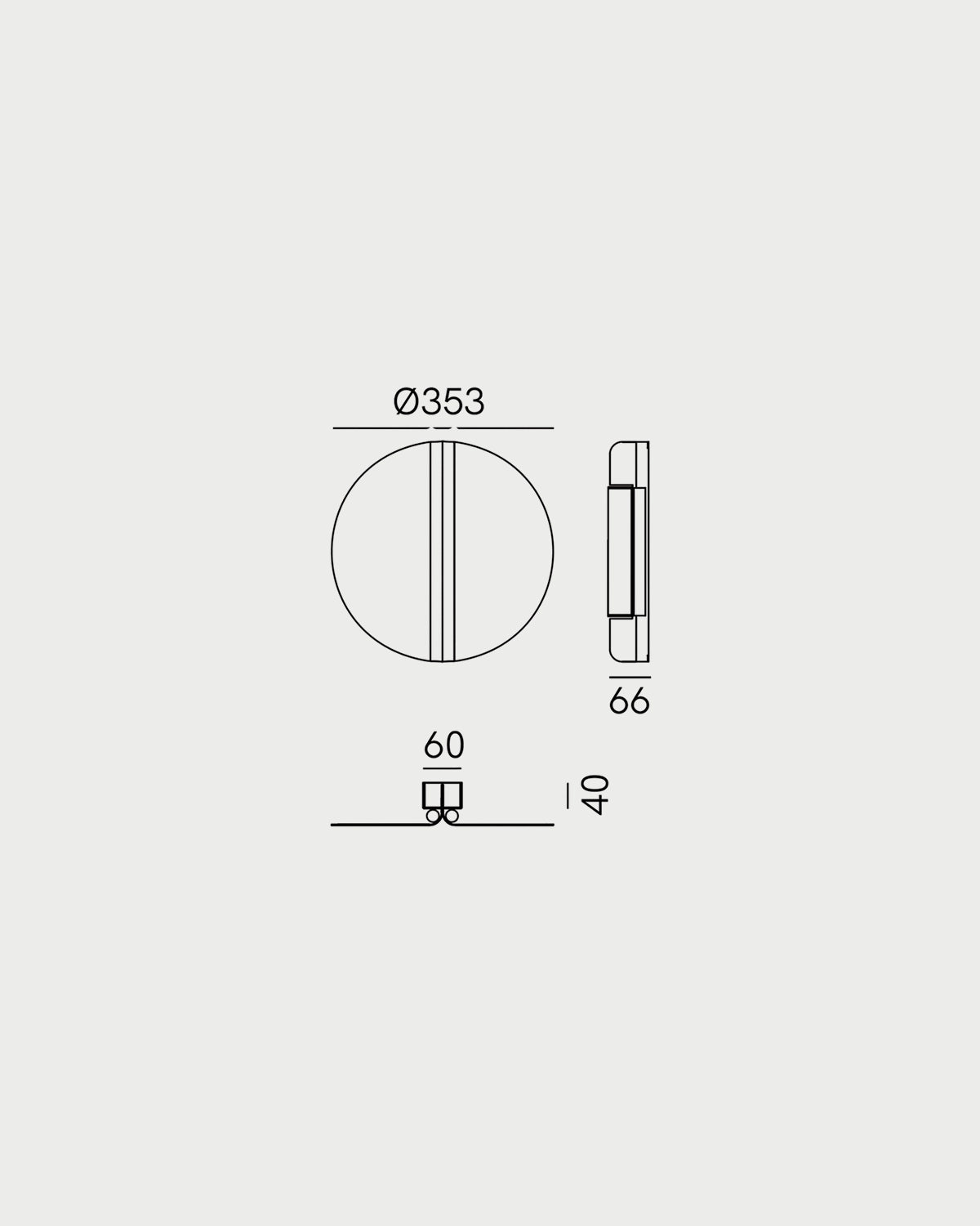 Split Round Wall Light