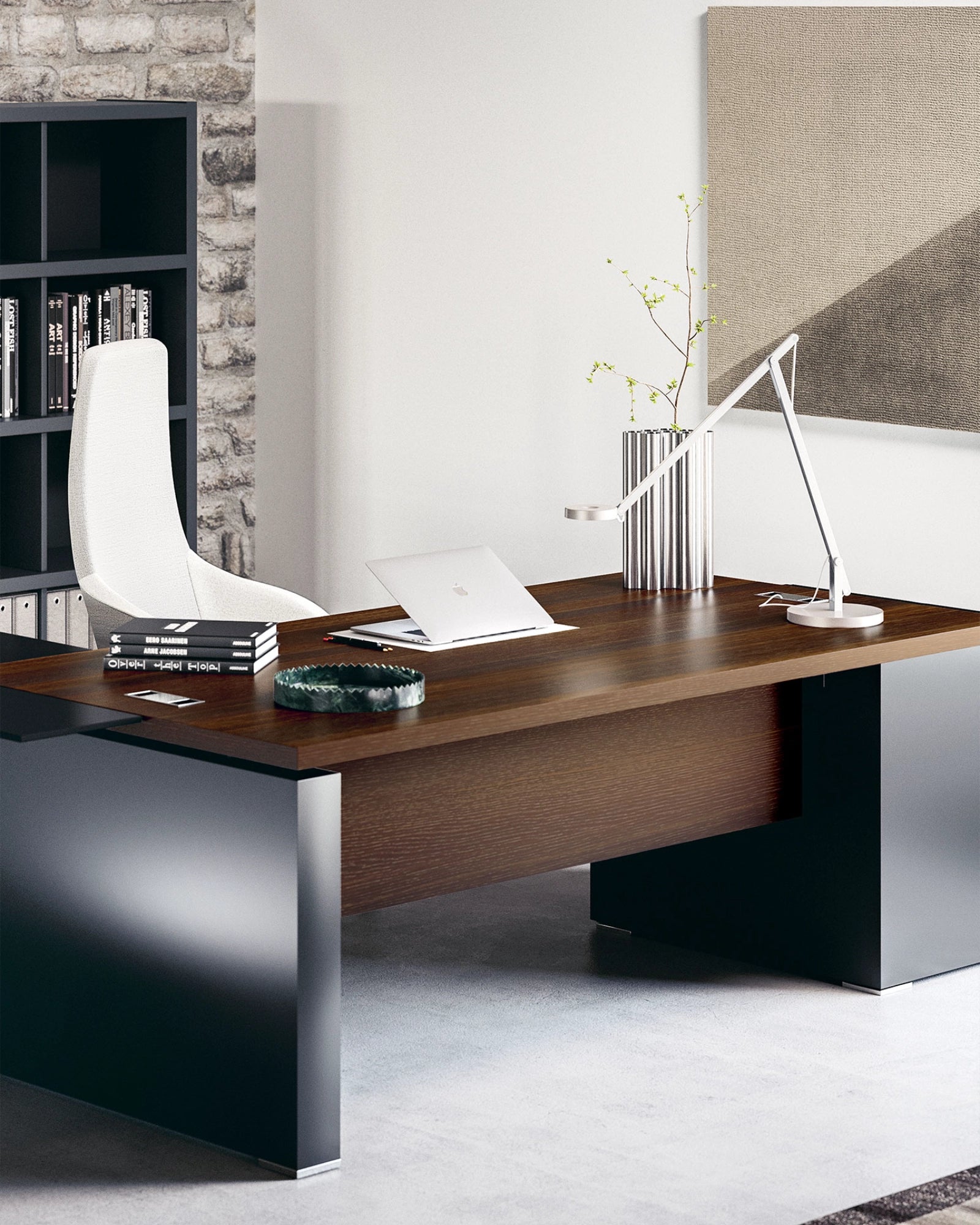 String T1 Table Lamp by Rotaliana featured in a contemporary office | Nook Collections