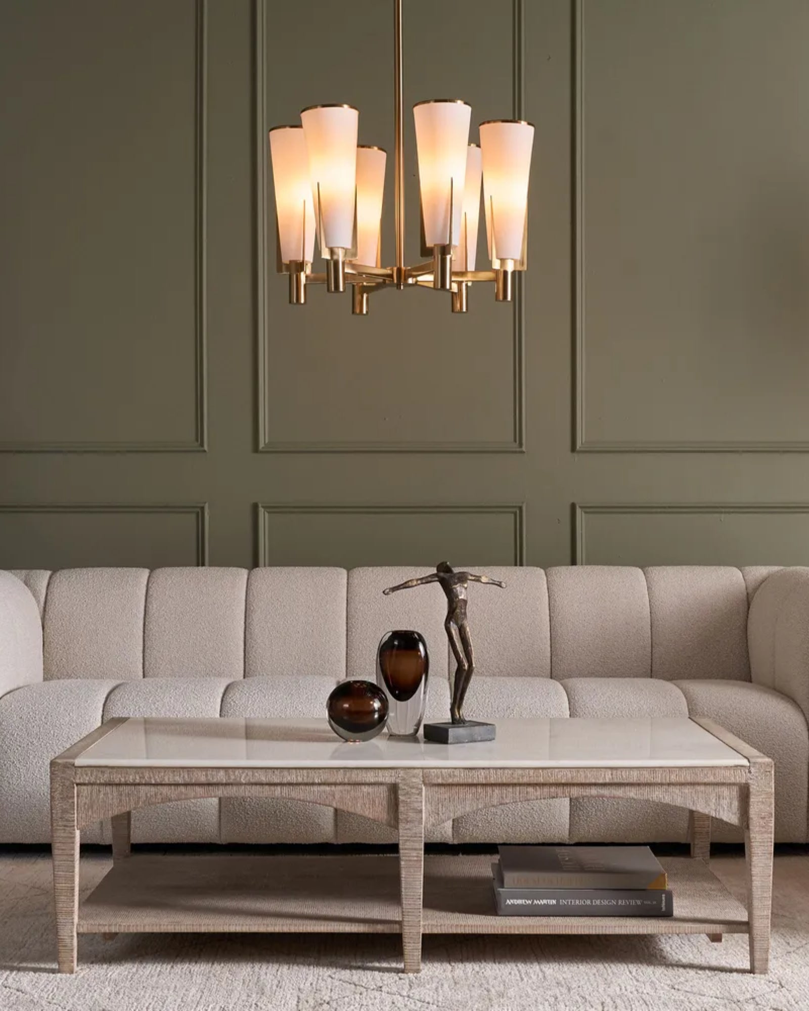 St Germain Chandelier by Emac & Lawton featured in a modern  living room | Nook Collections