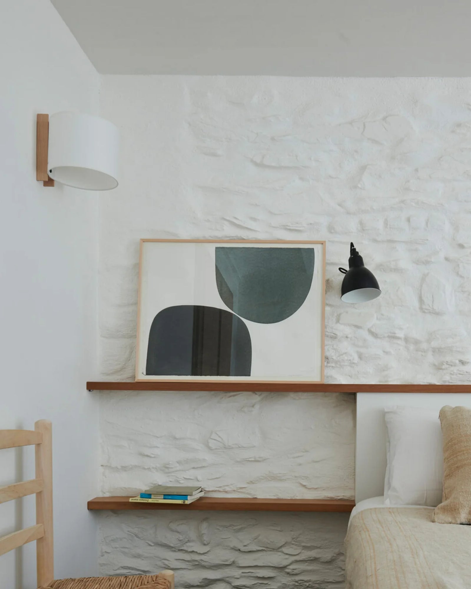 TMM Corto Wall Light by Santa & Cole featured in a modern contemporary bedroom | Nook Collections