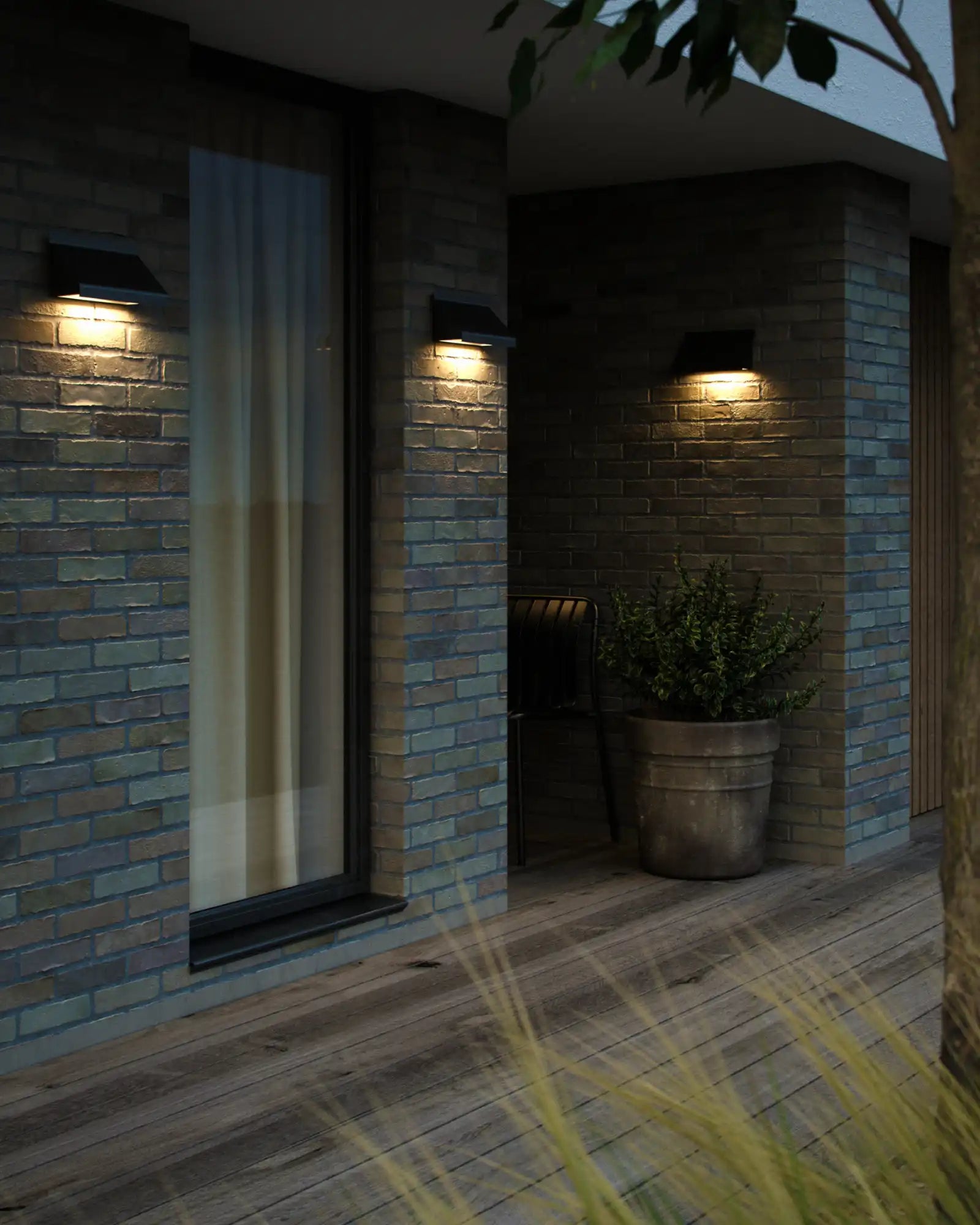 Tadas Wall Light by Nordlux Lighting featured in a contemporary patio | Nook Collections