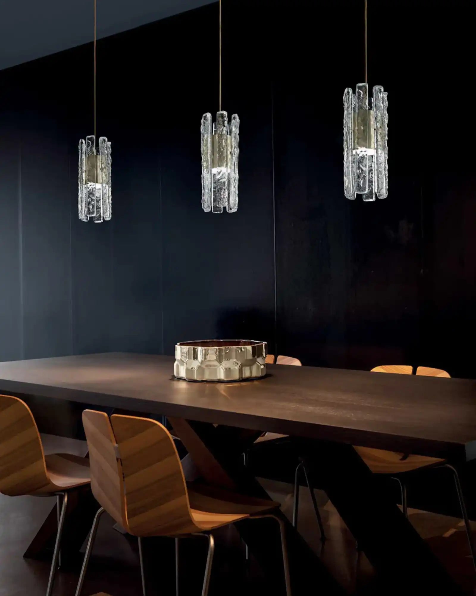 Vegas Pendant Light by Masiero Lighting featured within a modern dining room | Nook Collections