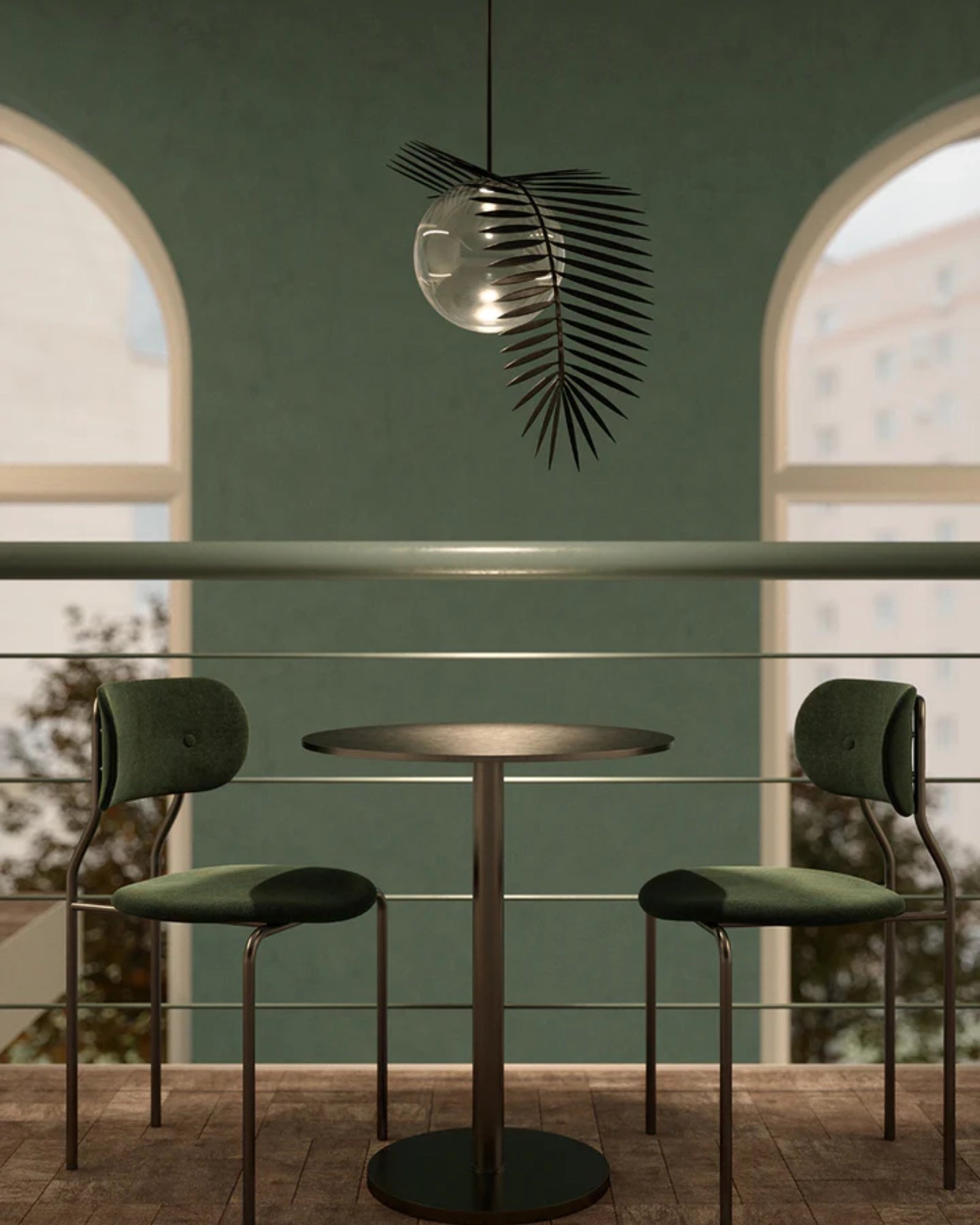 Vegetal Palma Pendant by Cangini & Tucci featured in a modern contemporary dining room | Nook Collections