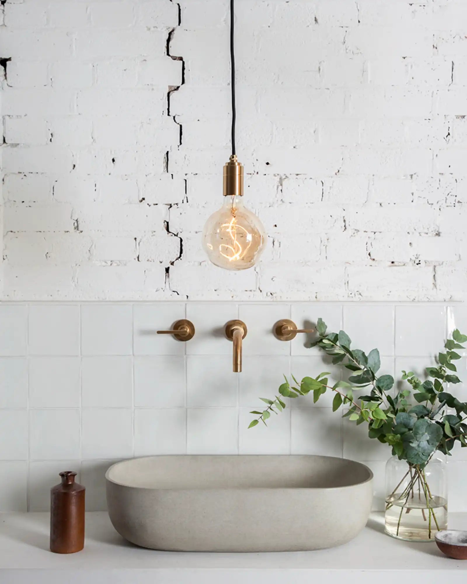 Voronoi I Pendant Light by Tala featured within a contemporary washroom | Nook Collections