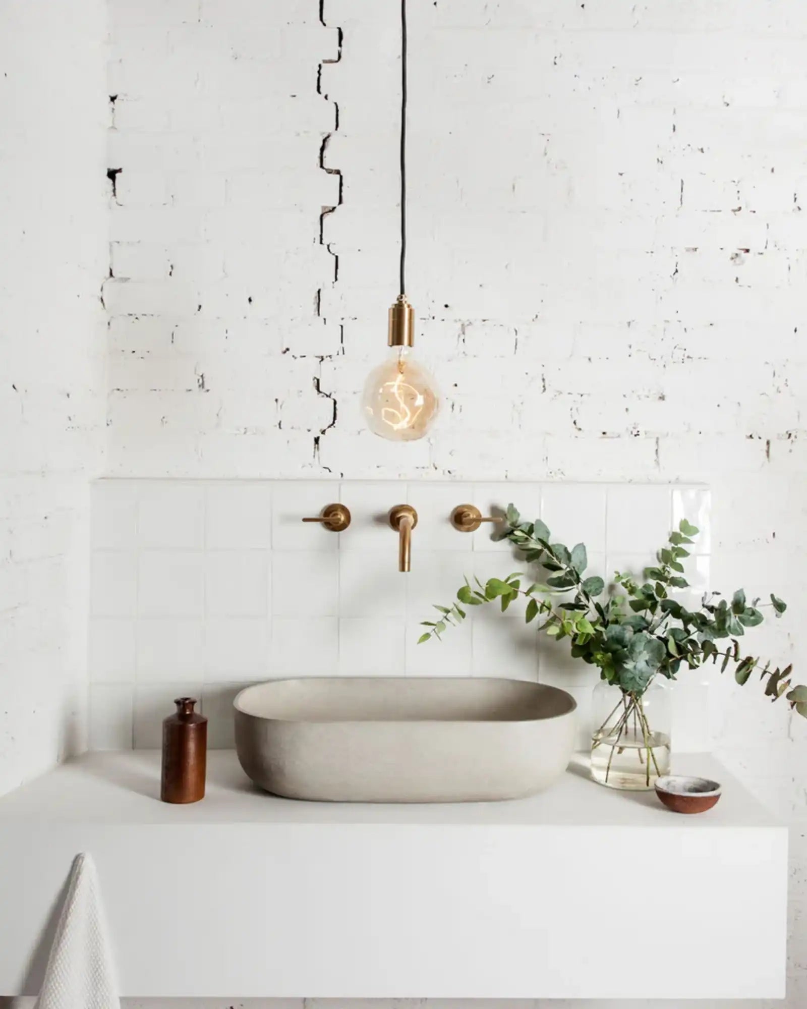 Voronoi I Plug-in Pendant Light by Tala featured within a contemporary bathroom | Nook Collections