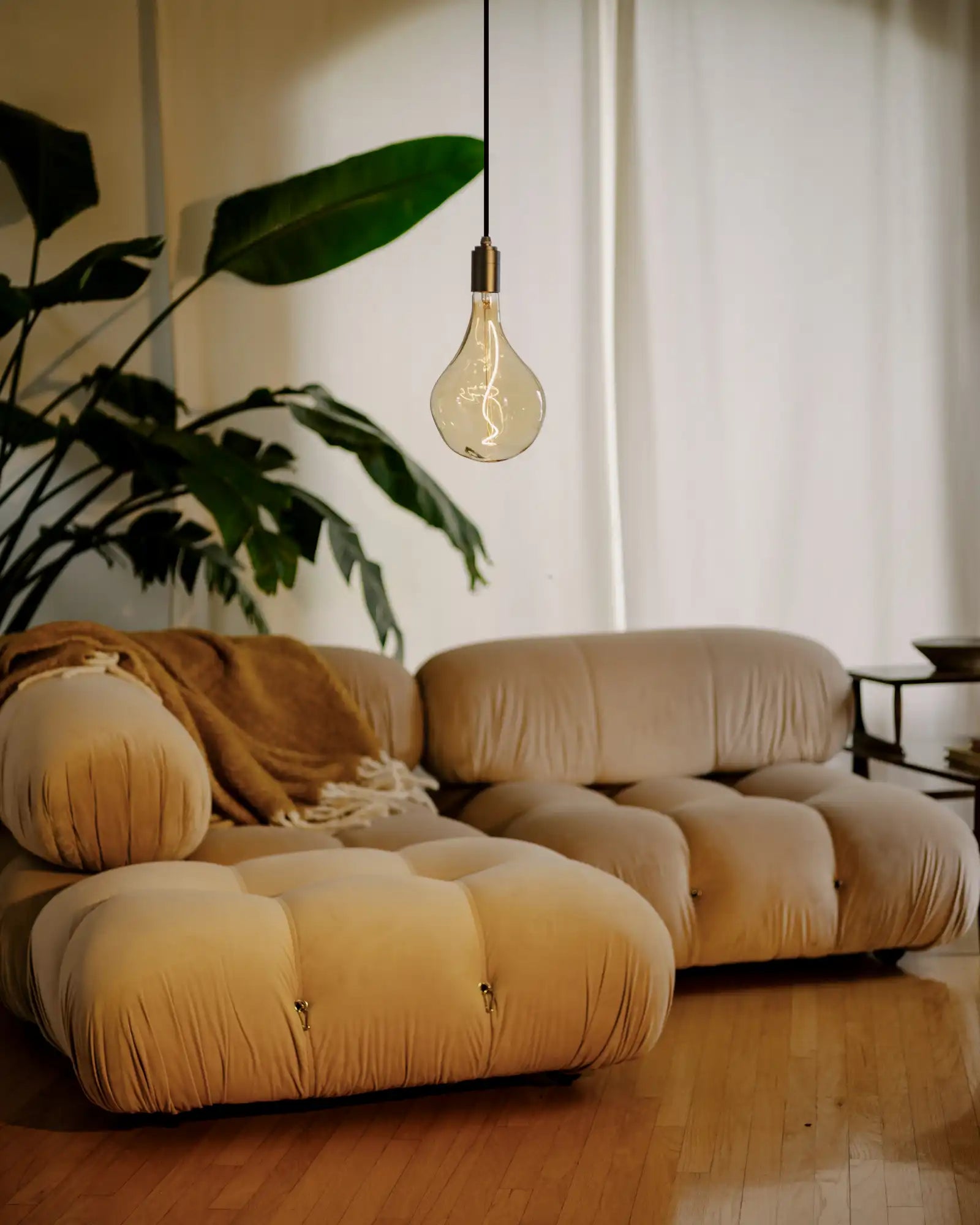 Voronoi Pendant Light by Tala featured within a Scandinavian living room | Nook Collections