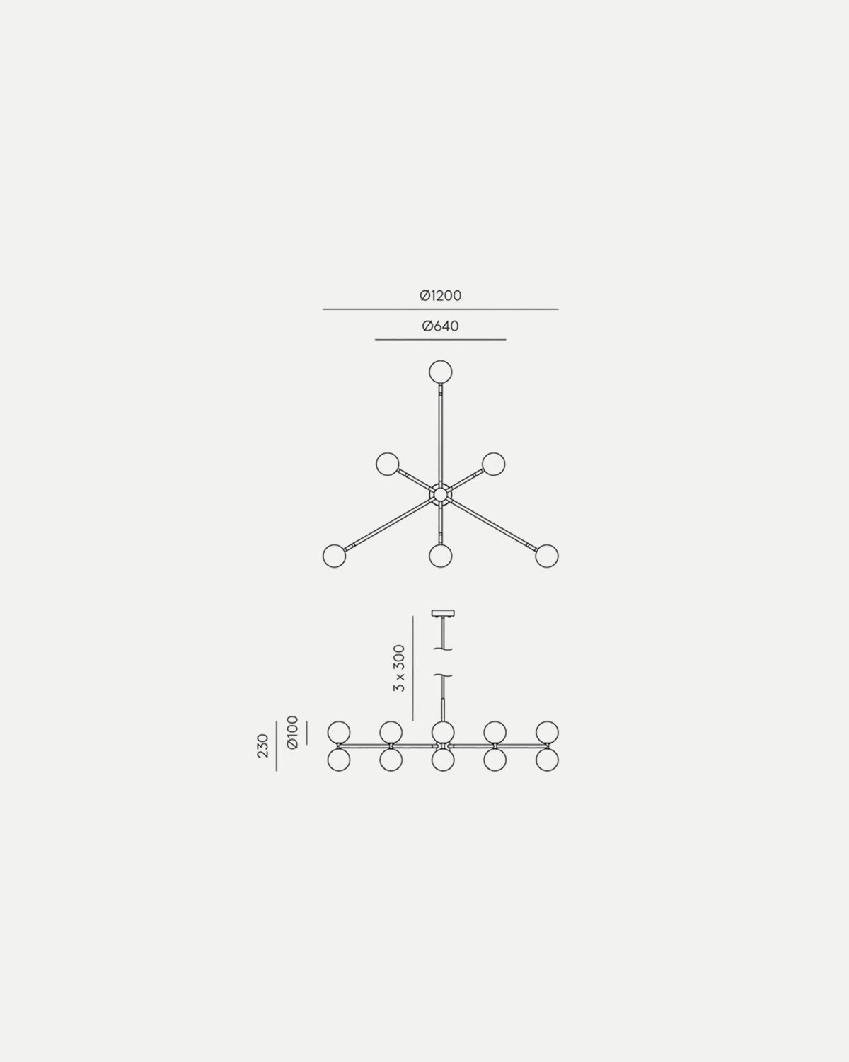 Dalt 6lt Pendant Light