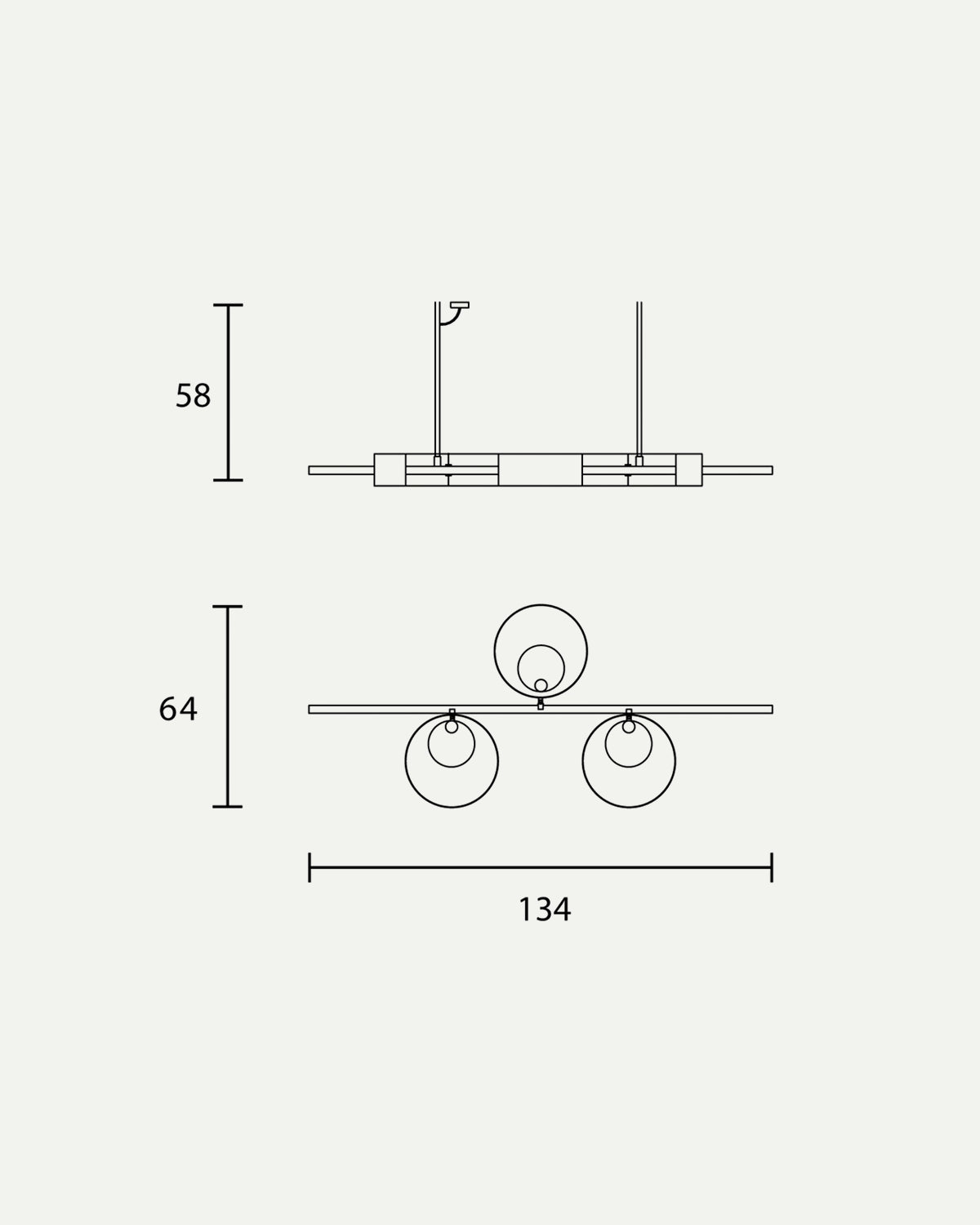 Sound Horizontal Pendant Light
