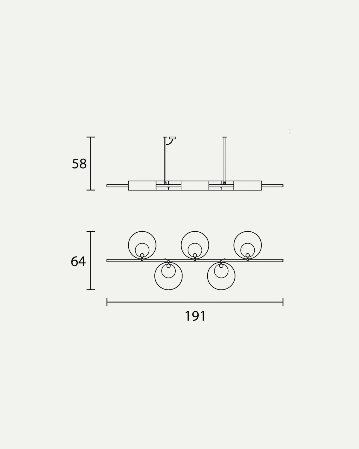 Sound Horizontal Pendant Light