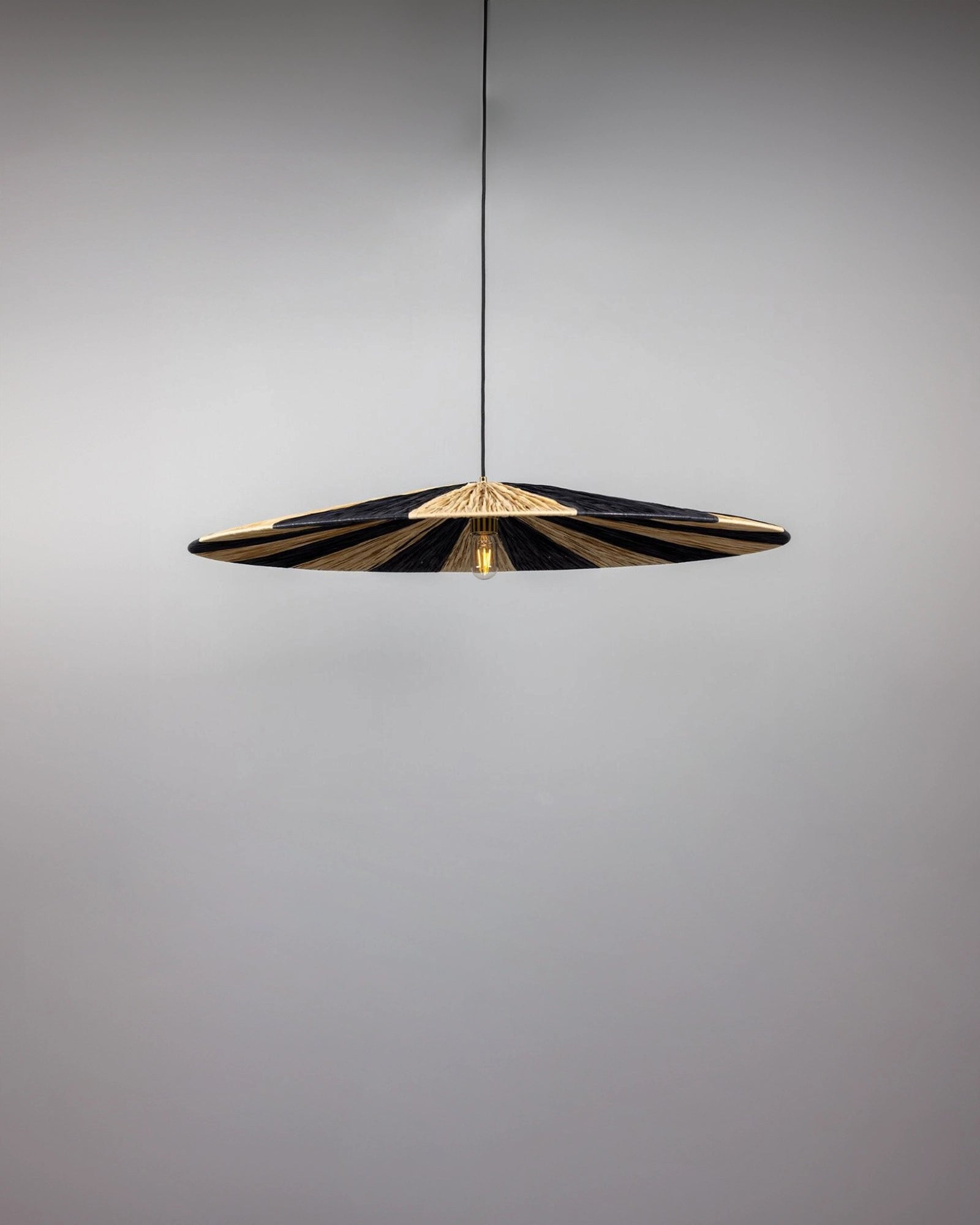 Vernon Raffia Striped Pendant Light