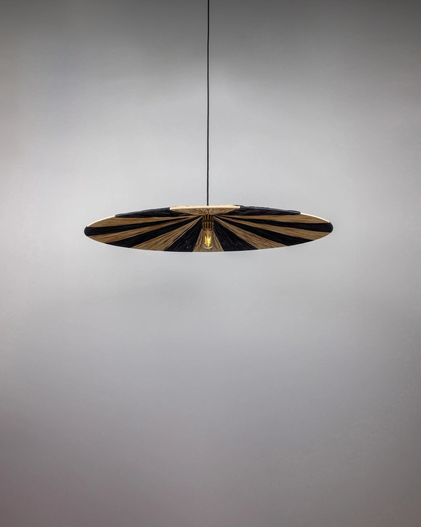 Vernon Raffia Striped Pendant Light