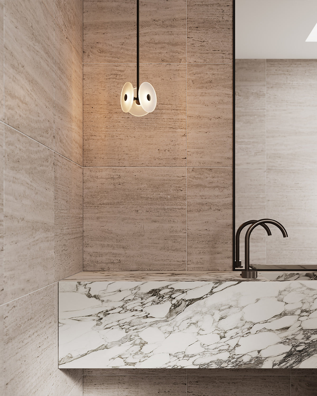Coral Tri Rod Pendant Light