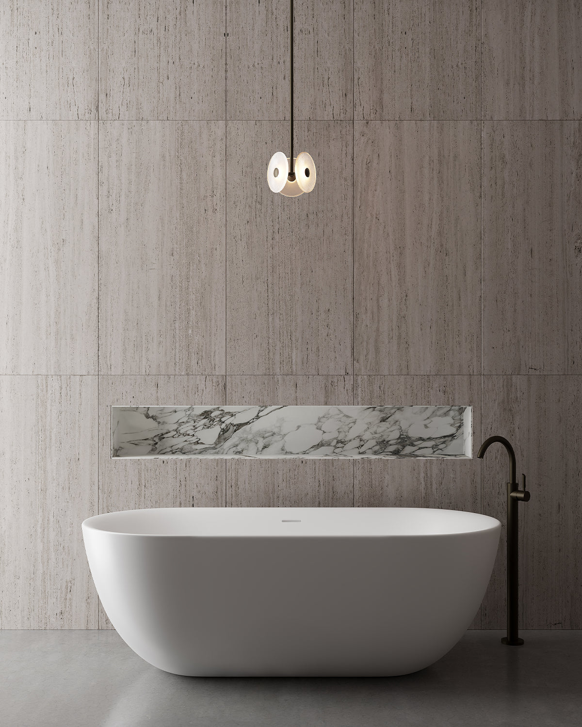 Coral Tri Rod Pendant Light