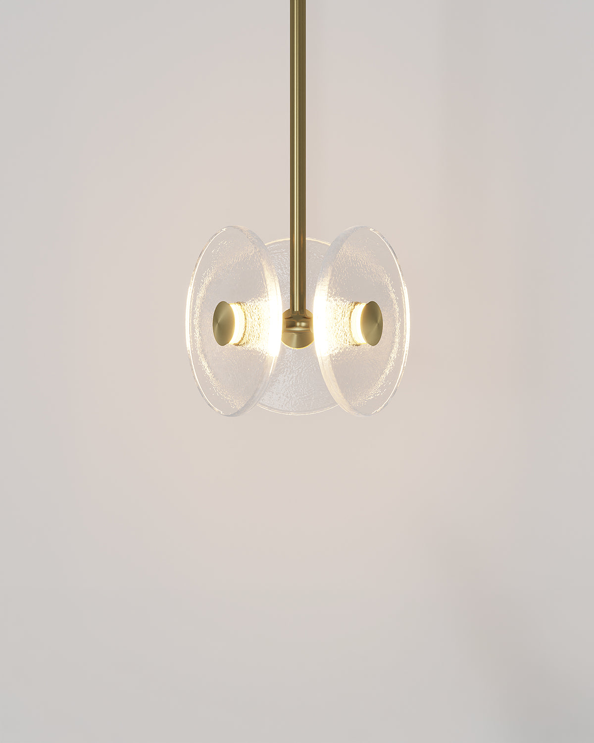 Coral Tri Rod Pendant Light