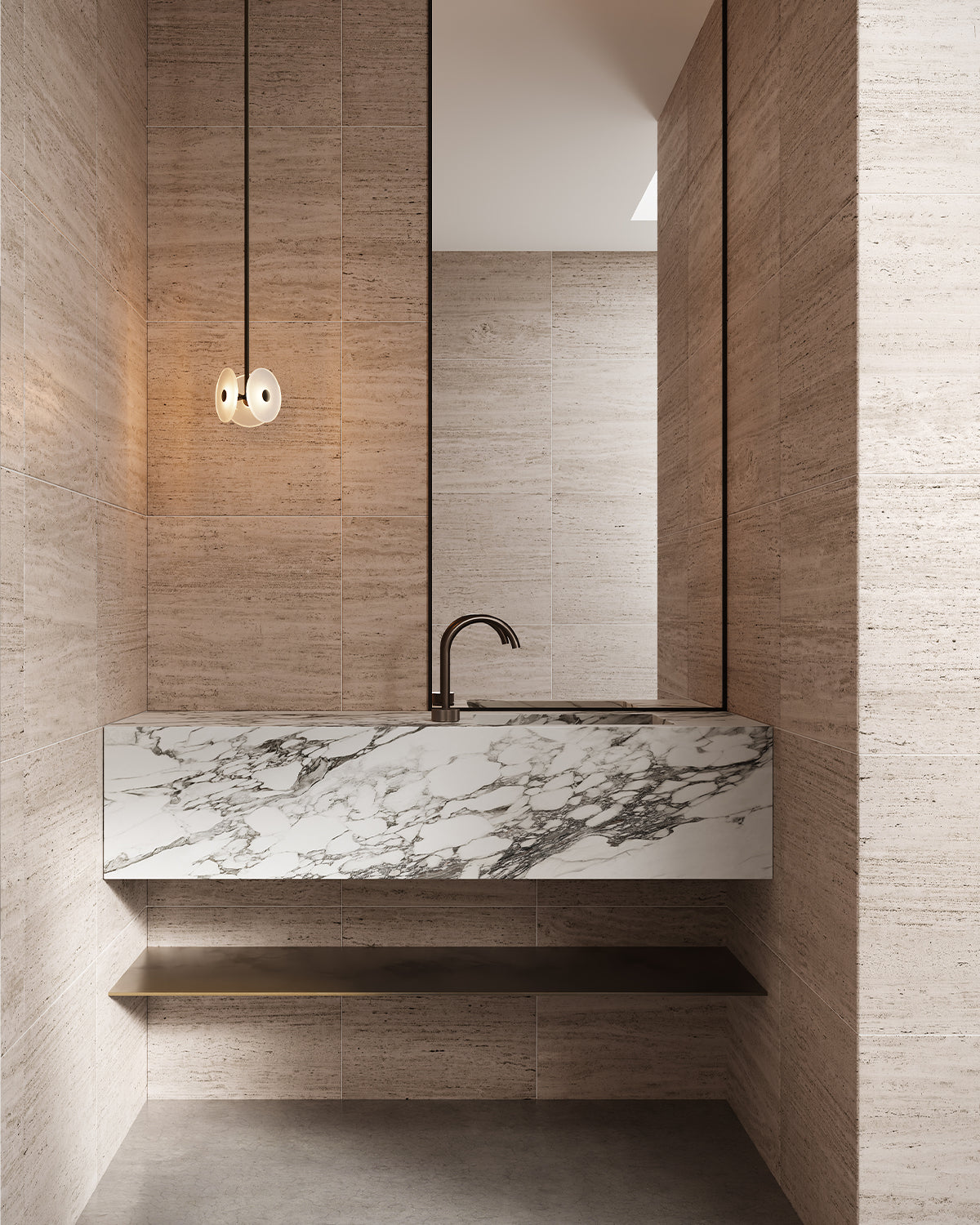 Coral Tri Rod Pendant Light