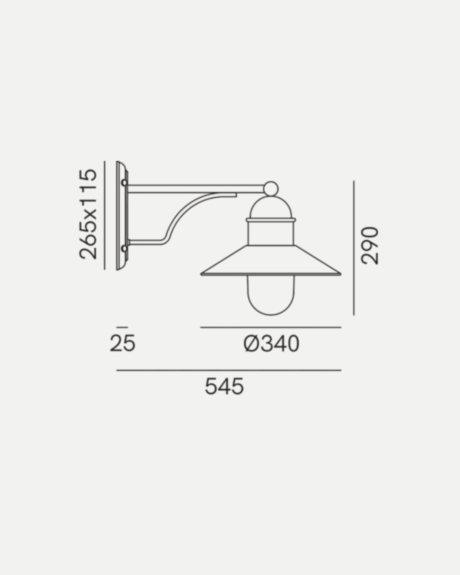 Borgo Long Arm Wall Light