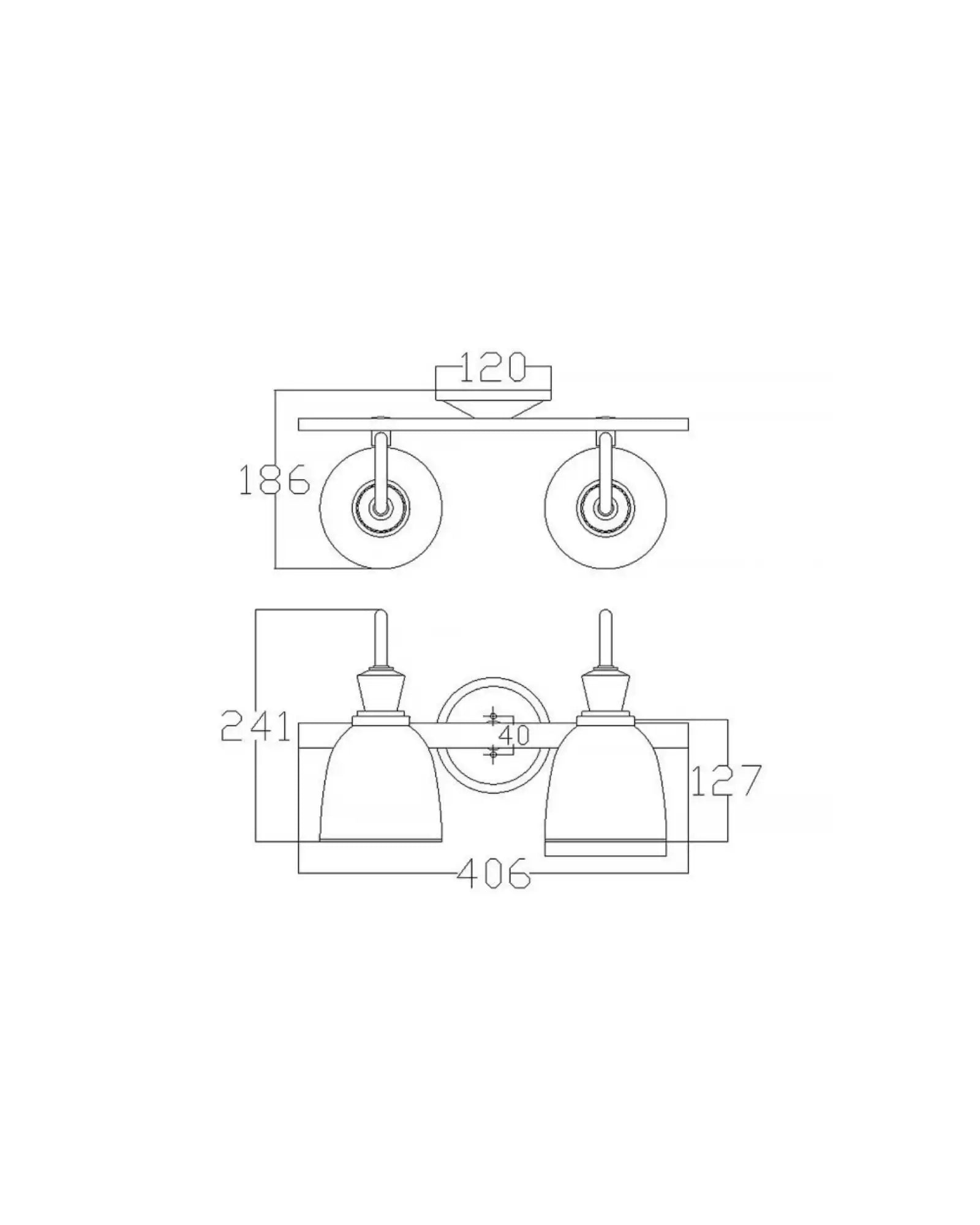 Cora 2lt Wall Light