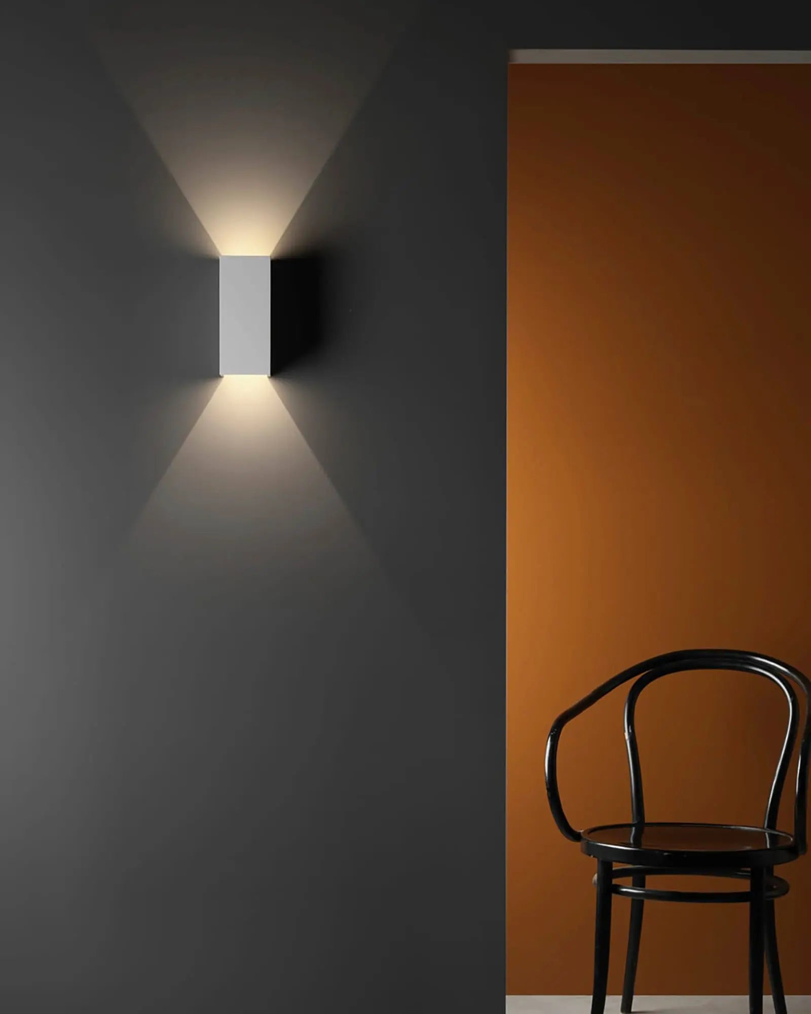 Parma 210 minimalistic plaster rectangular wall light hallway