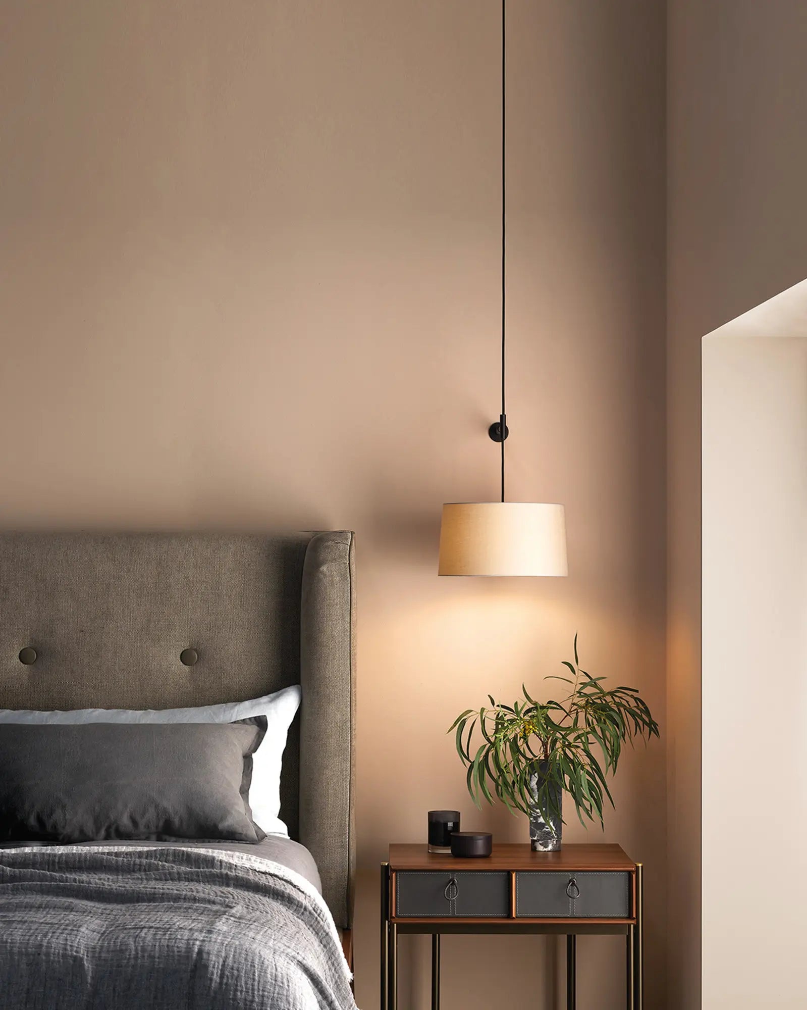 Kit pendant light with tapered shade