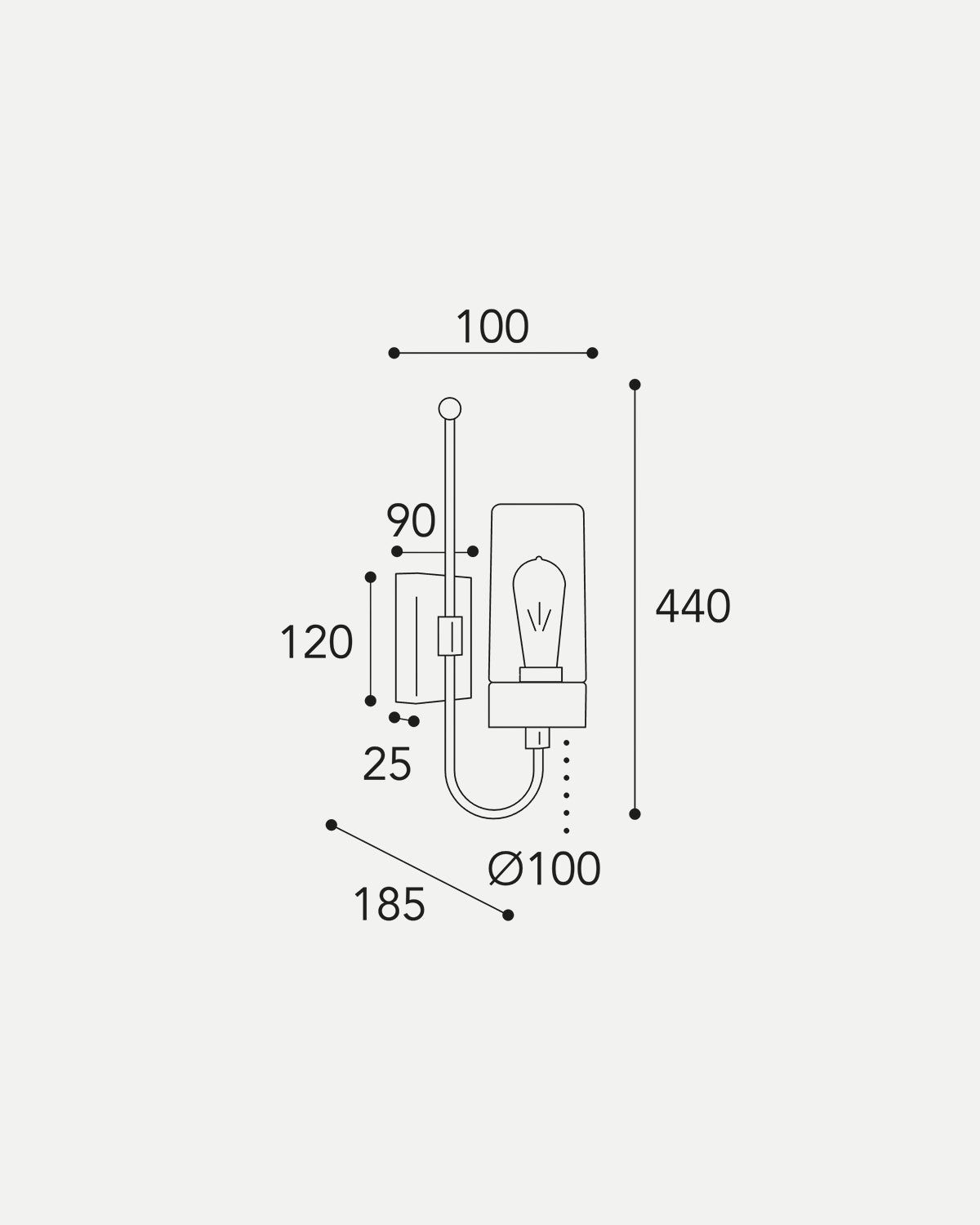 Silindar Outdoor wall light