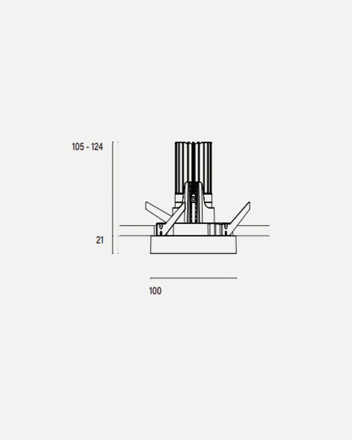 Accent 100 Type 2 Fixed Recessed Downlight 25°