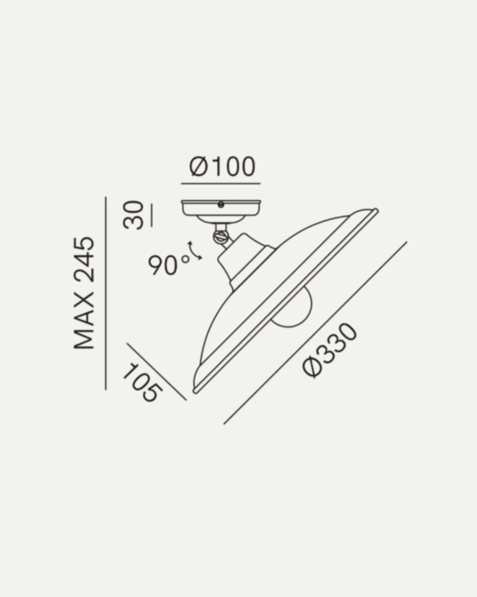 Barchessa Ceiling Light