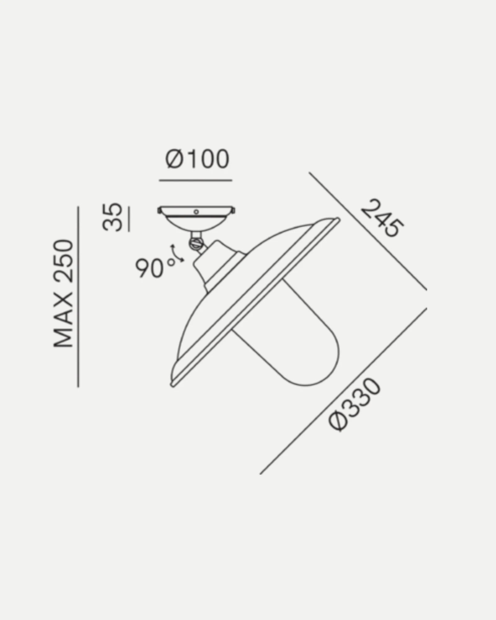 Barchessa Ceiling Light