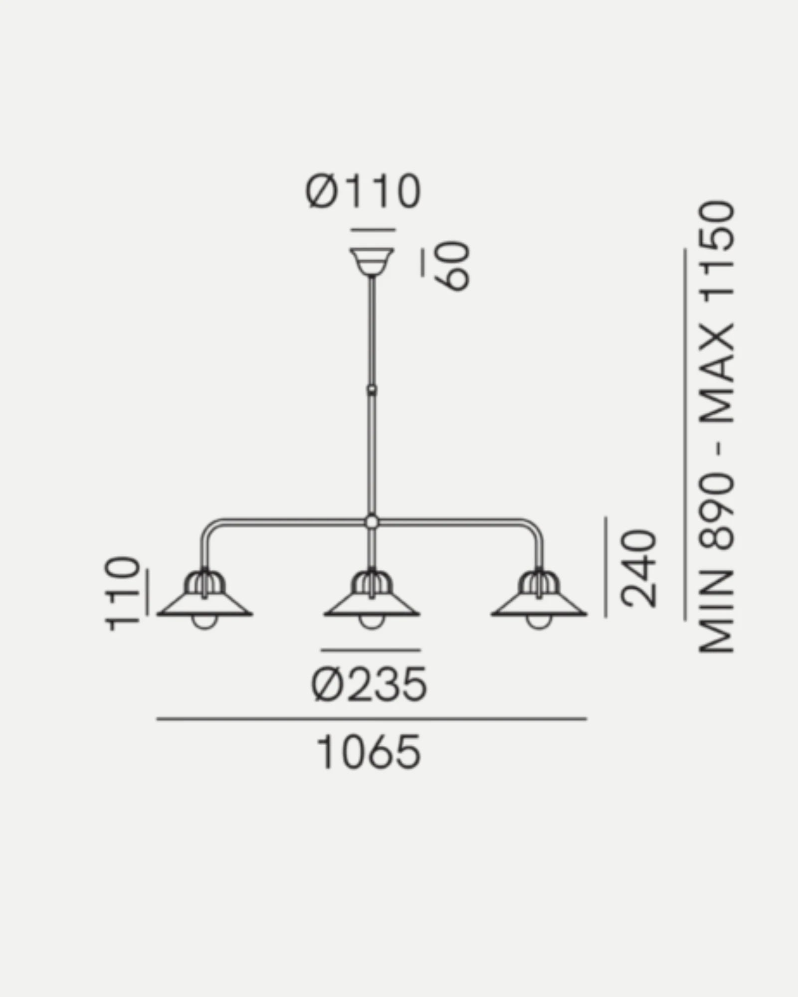 Cascina 3lt Pendant Light