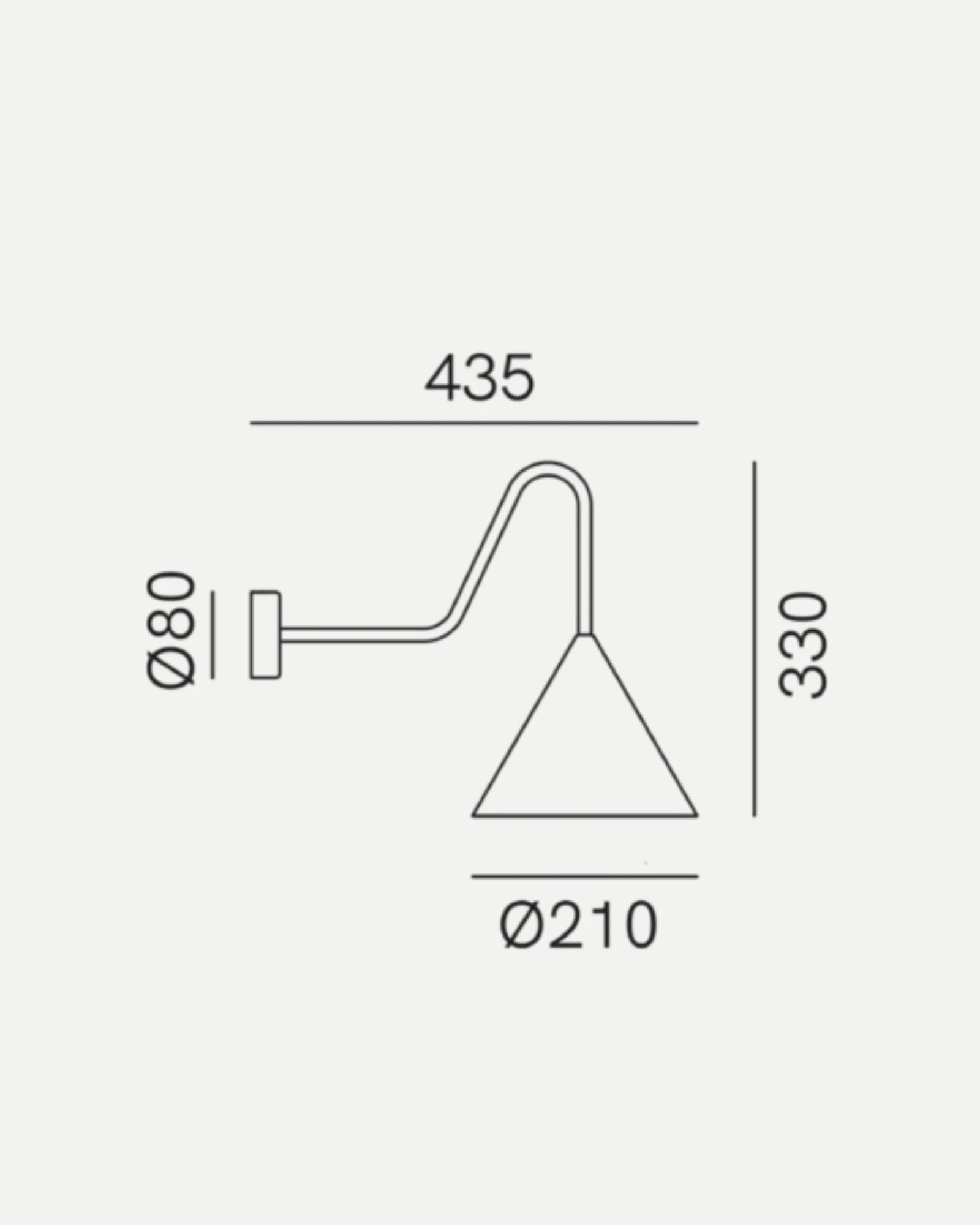Cone Gooseneck Wall Light