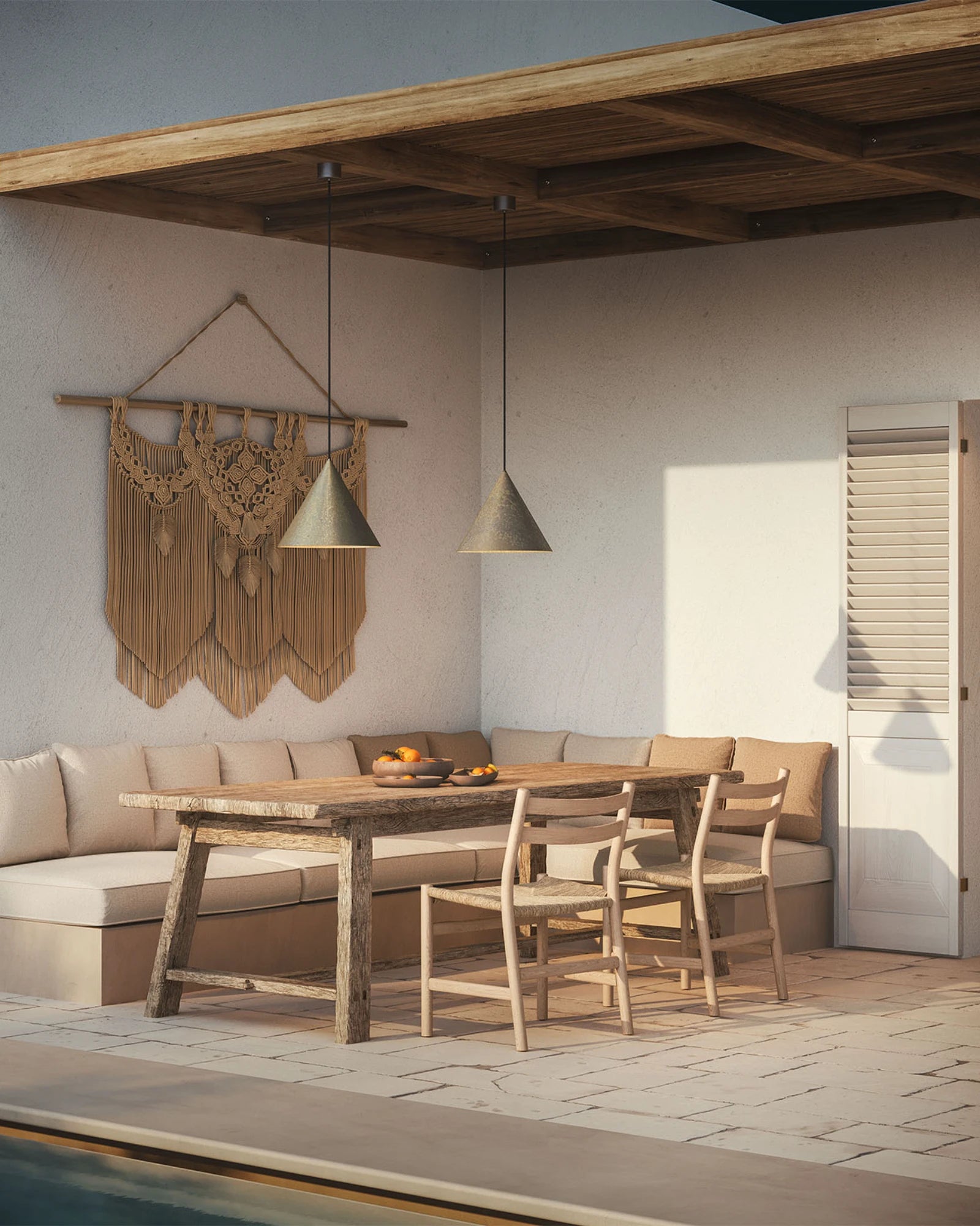 Cone Outdoor Pendant Light