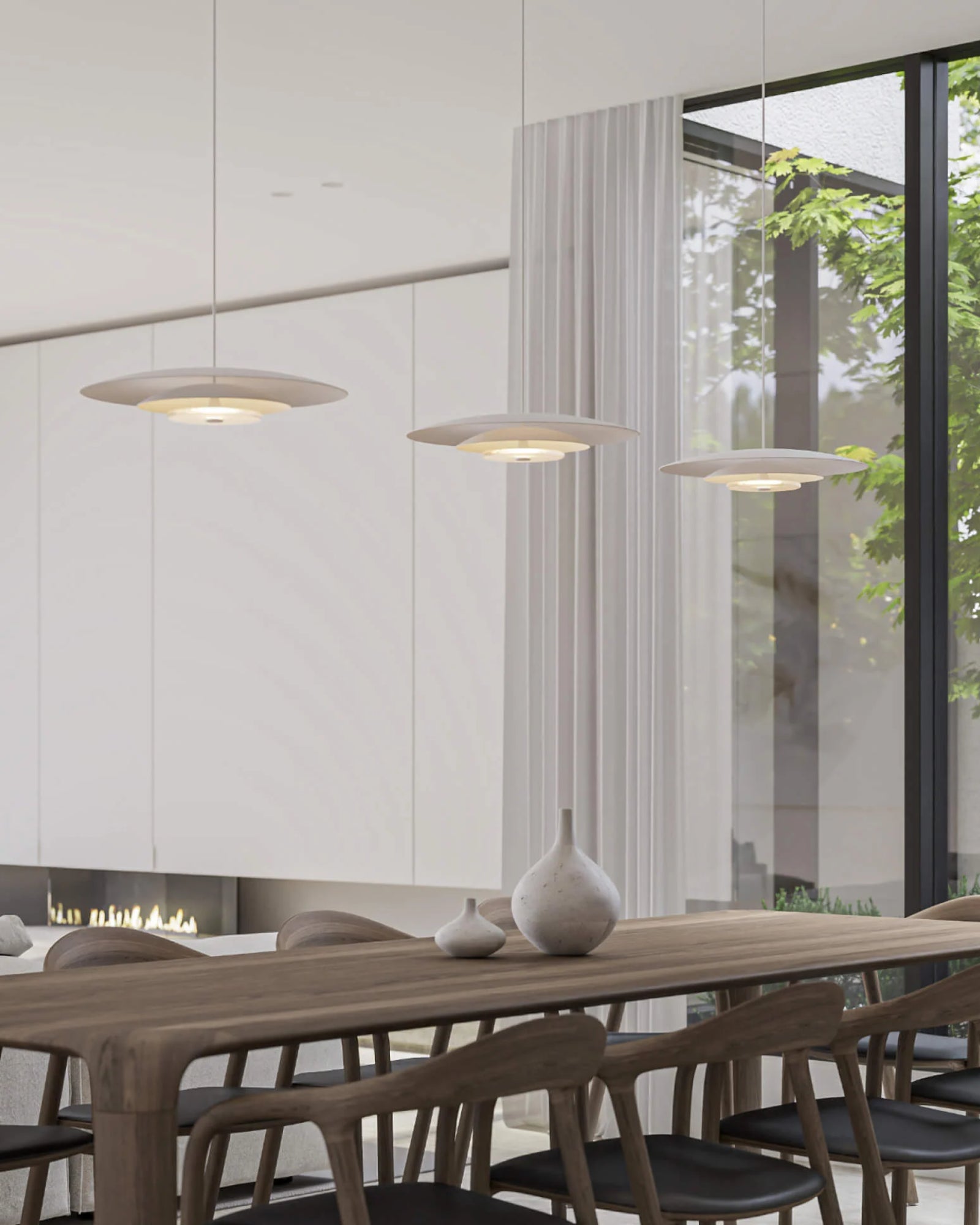 Coral Duo Dome Pendant Light