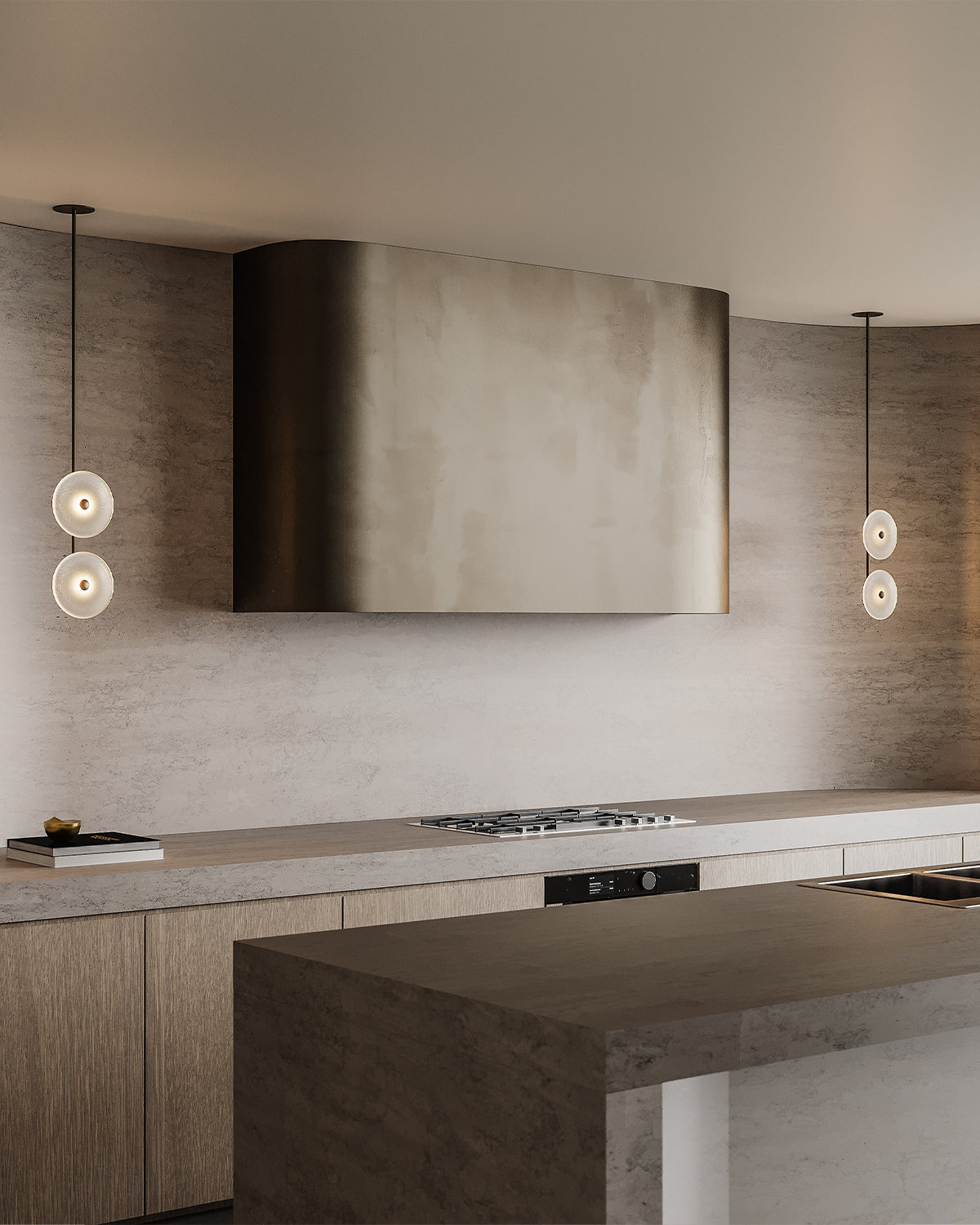 Coral Double Centred Fixed Pendant Light