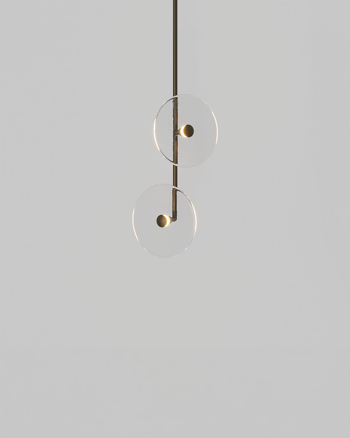 Coral Double Off Centred Fixed Pendant Light