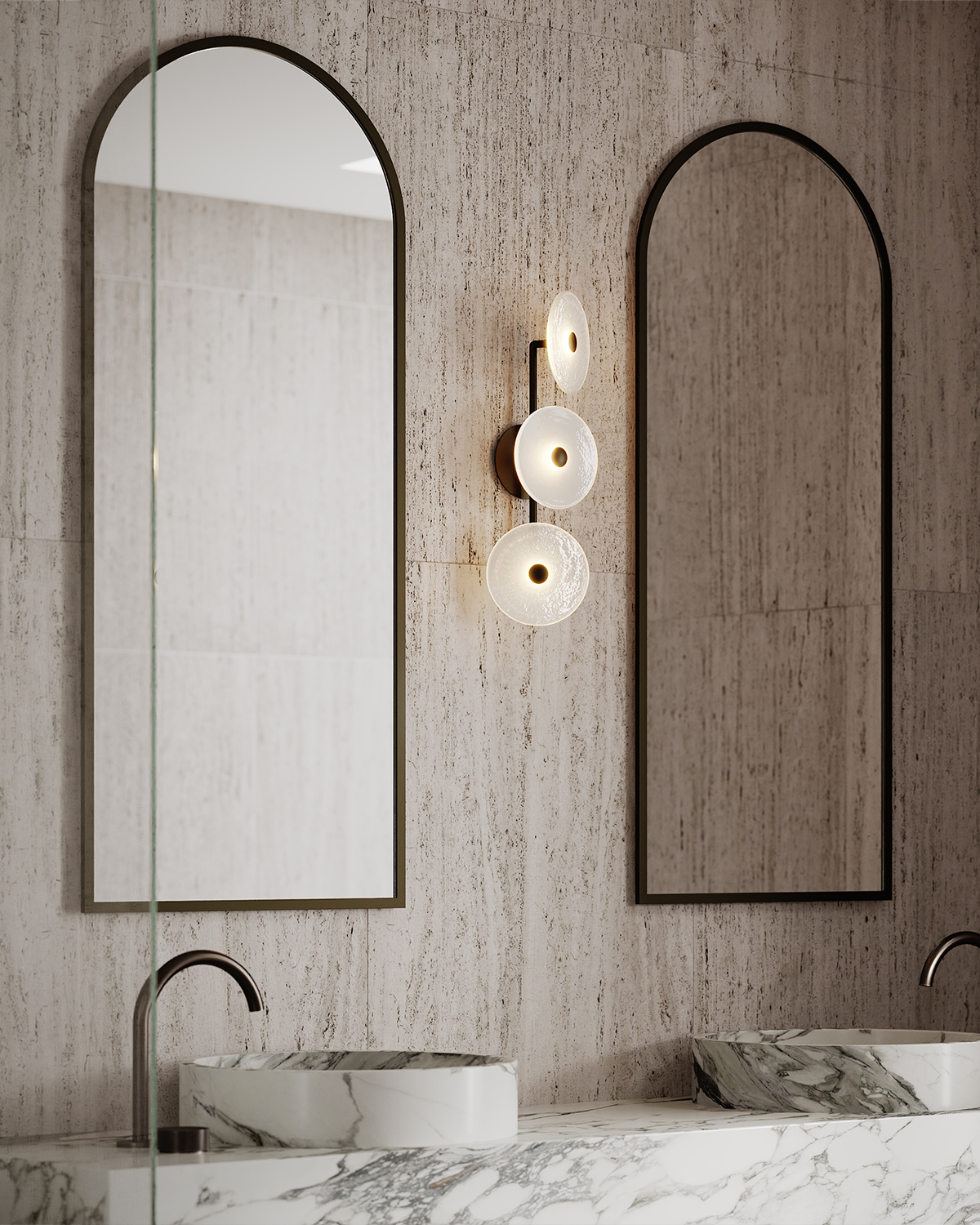 Coral Trio Rod Off Centred Wall Light