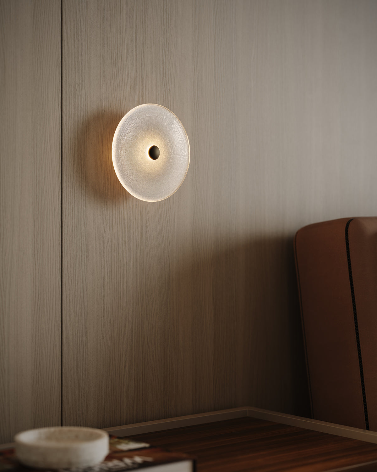 Coral Frosted Wall Light