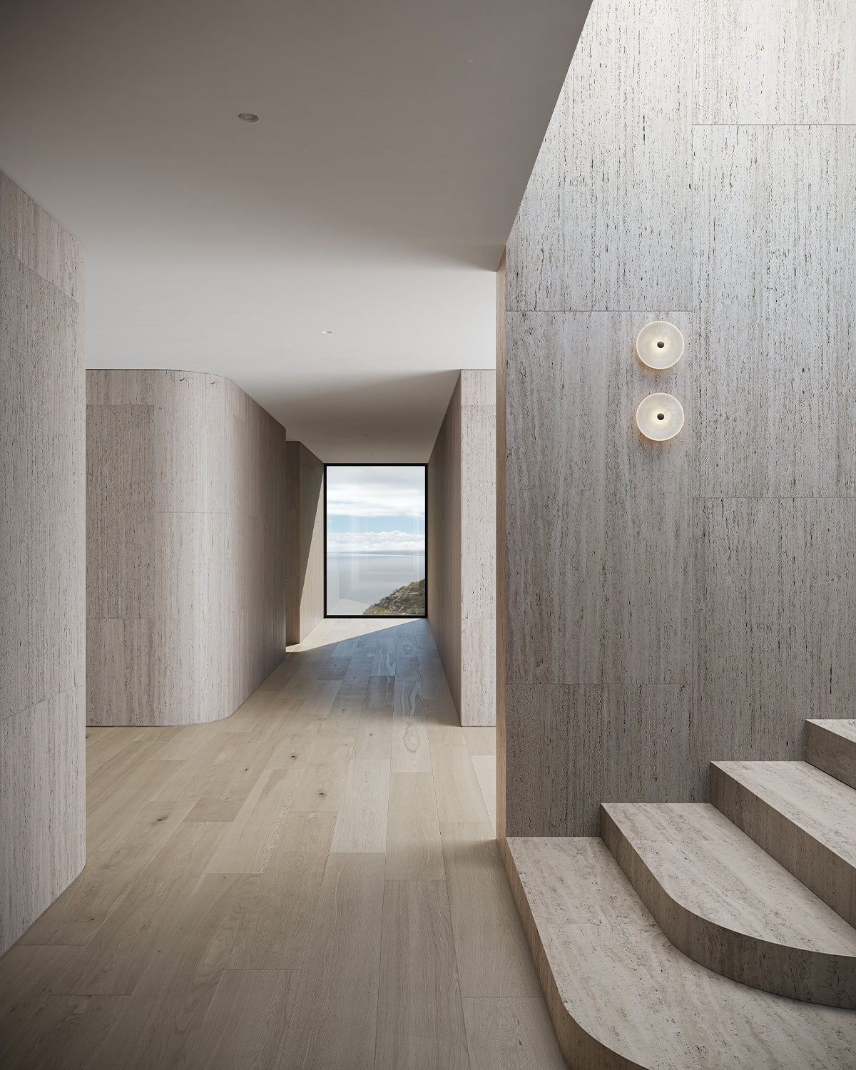 Coral Frosted Wall Light