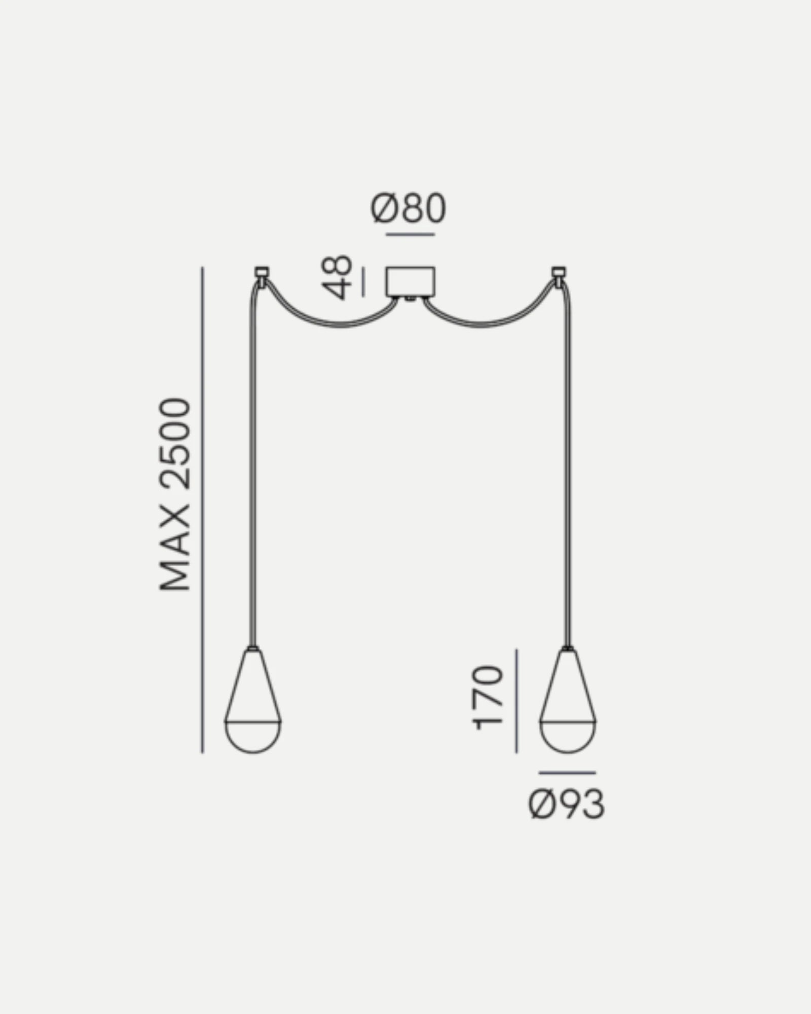 Dew 2lt Pendant Light
