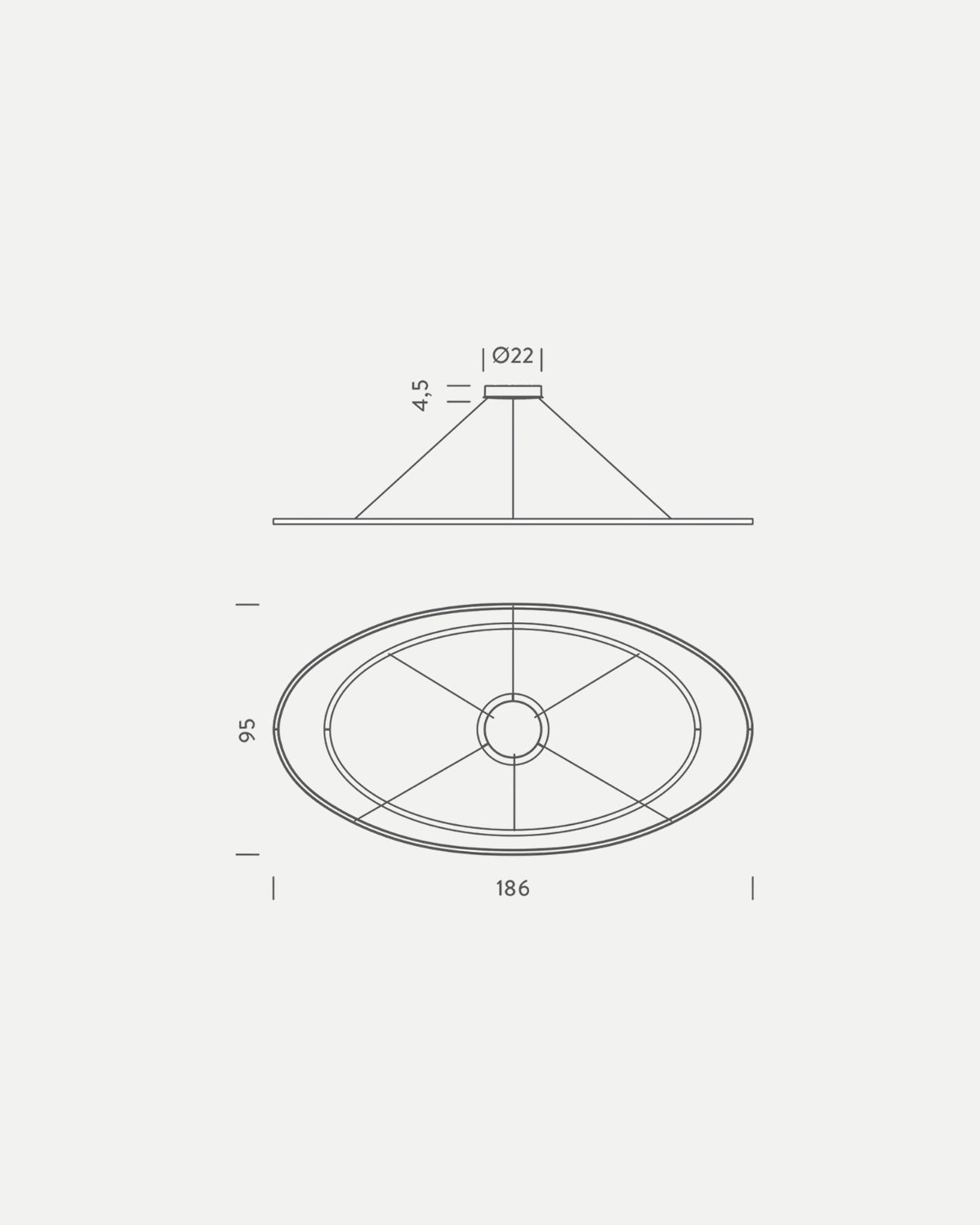 Ellisse Double Mega Pendant Light
