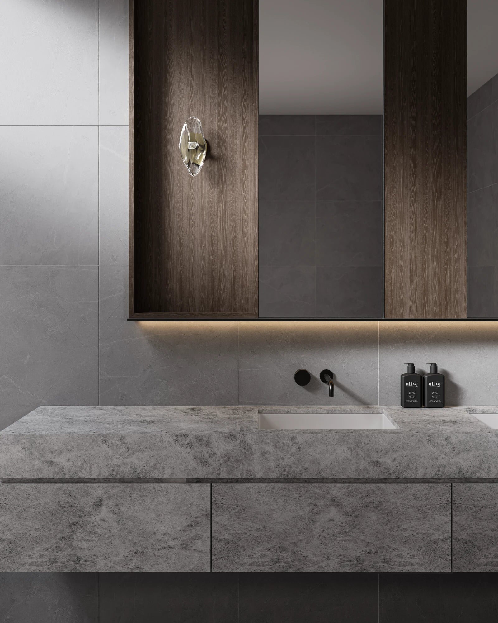 Silver best sale bathroom light