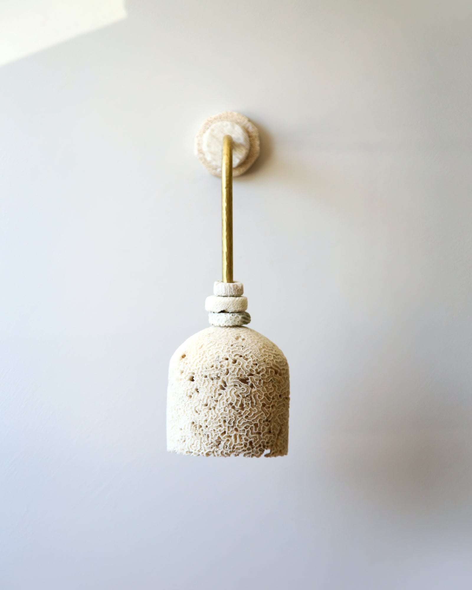 Fossil Coral Arc Dome Wall Light